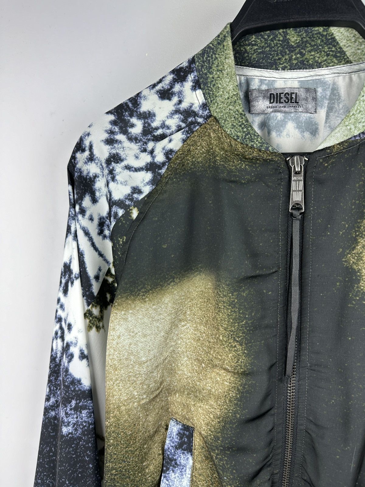 Diesel Diesel 3D Floral Print Track Light Bomber Jacket Size XS / US 0-2 / IT 36-38 - 2 Thumbnail