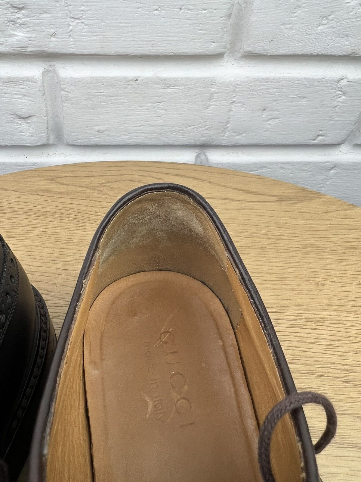 Gucci GUCCI Derby Brogues Leather Shoes Wingtip Brown Men’s Size US 10 / EU 43 - 16 Thumbnail