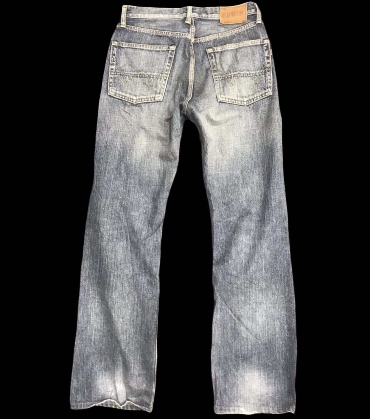 Edwin 💥THRASHED💥EDWIN 505zx Selvedge Distressed Jeans Size US 30 / EU 46 - 2 Thumbnail