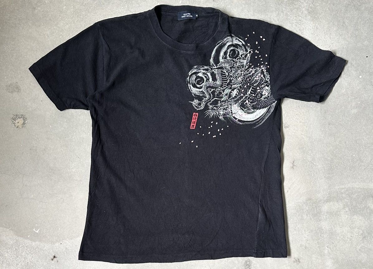 Japanese Brand VINTAGE QUATRE VINGT DIXANS JAPAN SUKAJAN GRAPHIC TEE Size US M / EU 48-50 / 2 - 1 Thumbnail