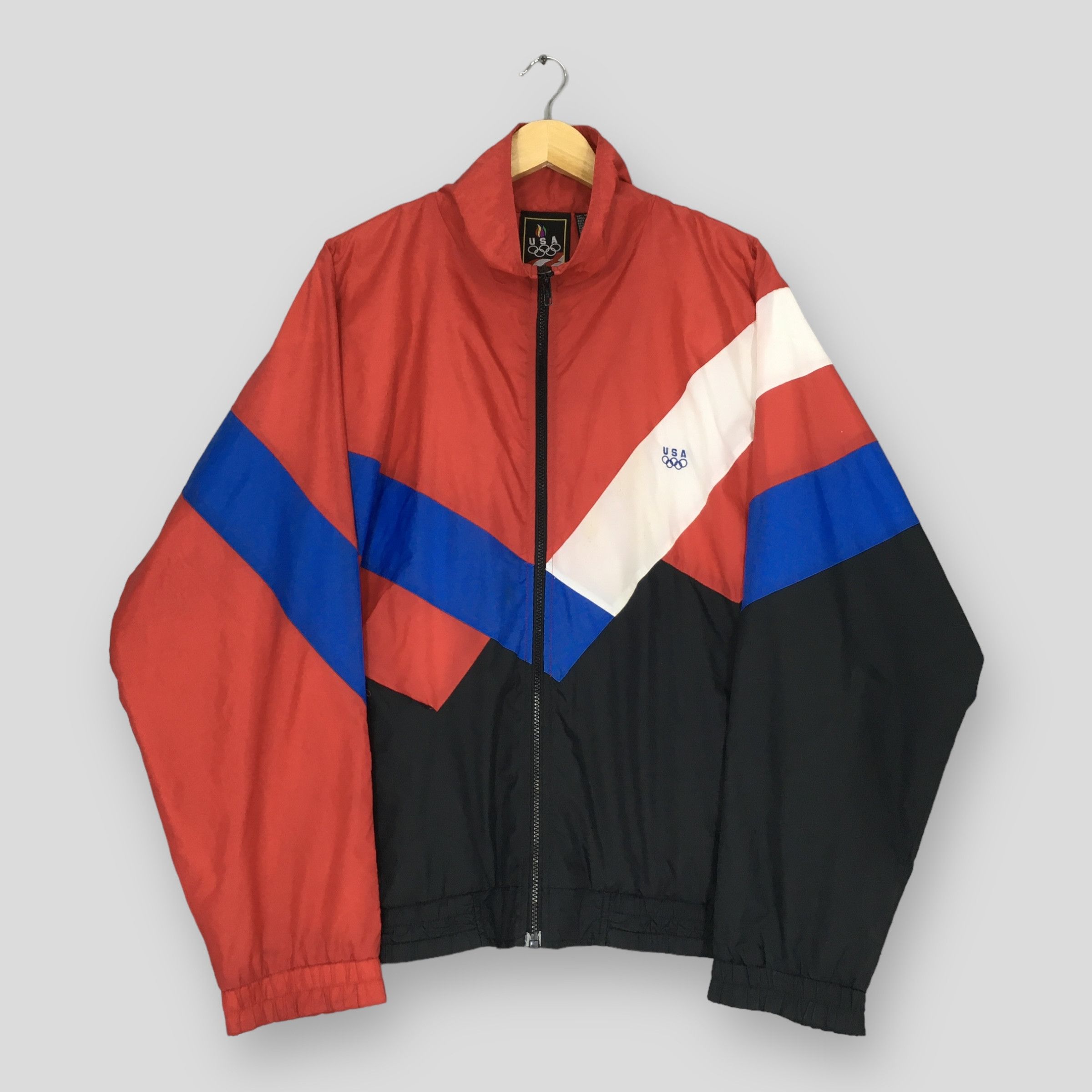 USA Olympics Vintage 90s JcPenney Olympics Usa Zipper Jacket Large Size US L / EU 52-54 / 3 - 1 Thumbnail