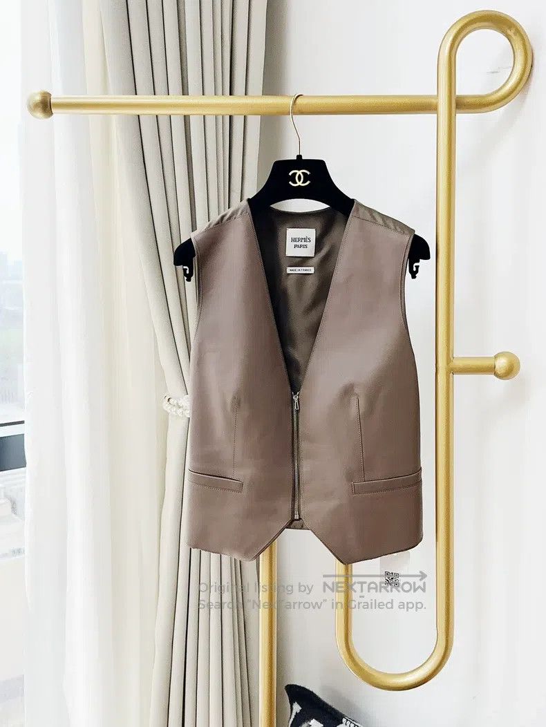 Hermes Hermes Caramel Leather Vest Size XS / US 0-2 / IT 36-38 - 1 Thumbnail