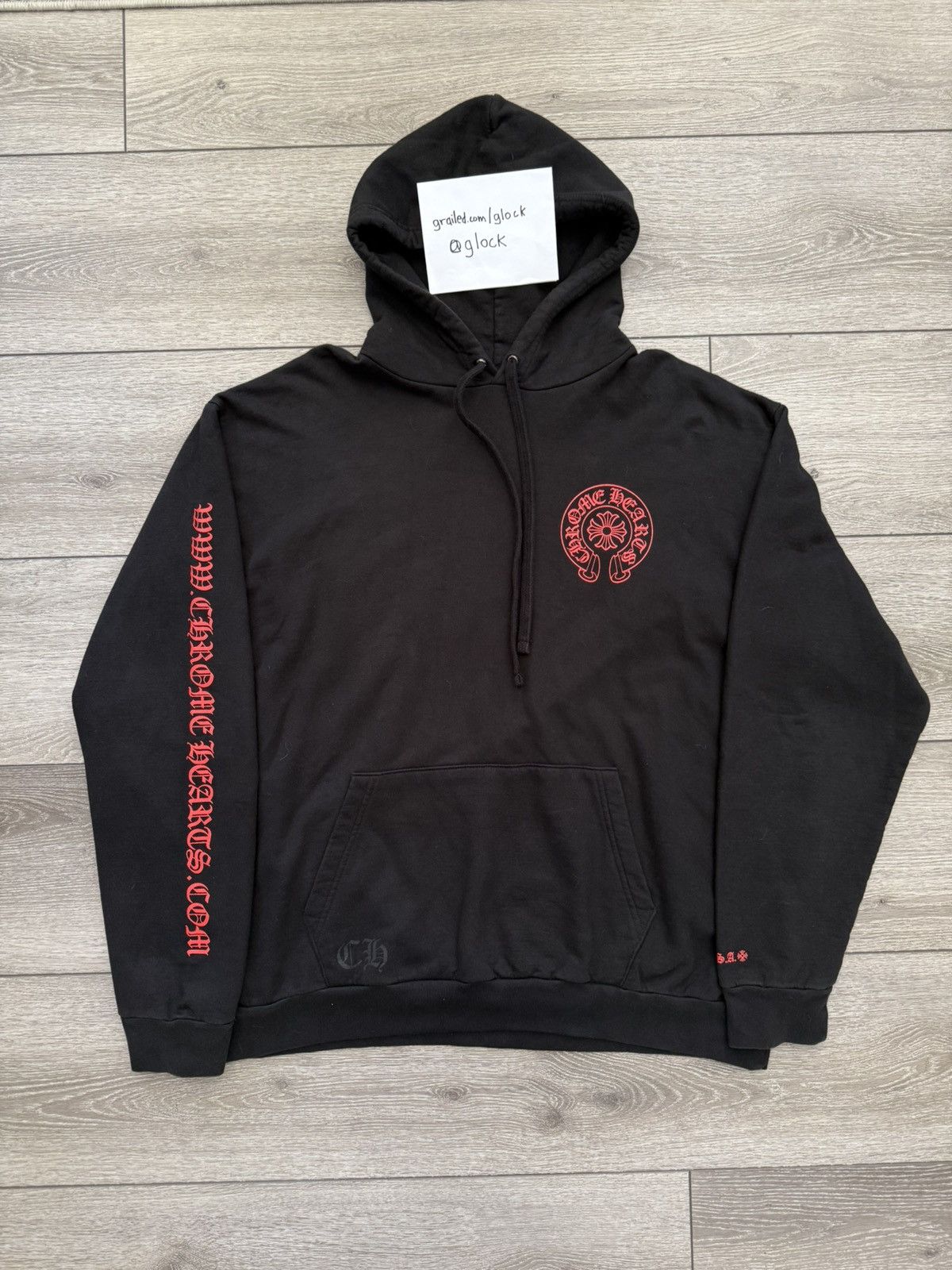 Chrome Hearts Chrome Hearts Online Exclusive Horseshoe Hoodie Blk Red XXL Size US XXL / EU 58 / 5 - 2 Thumbnail