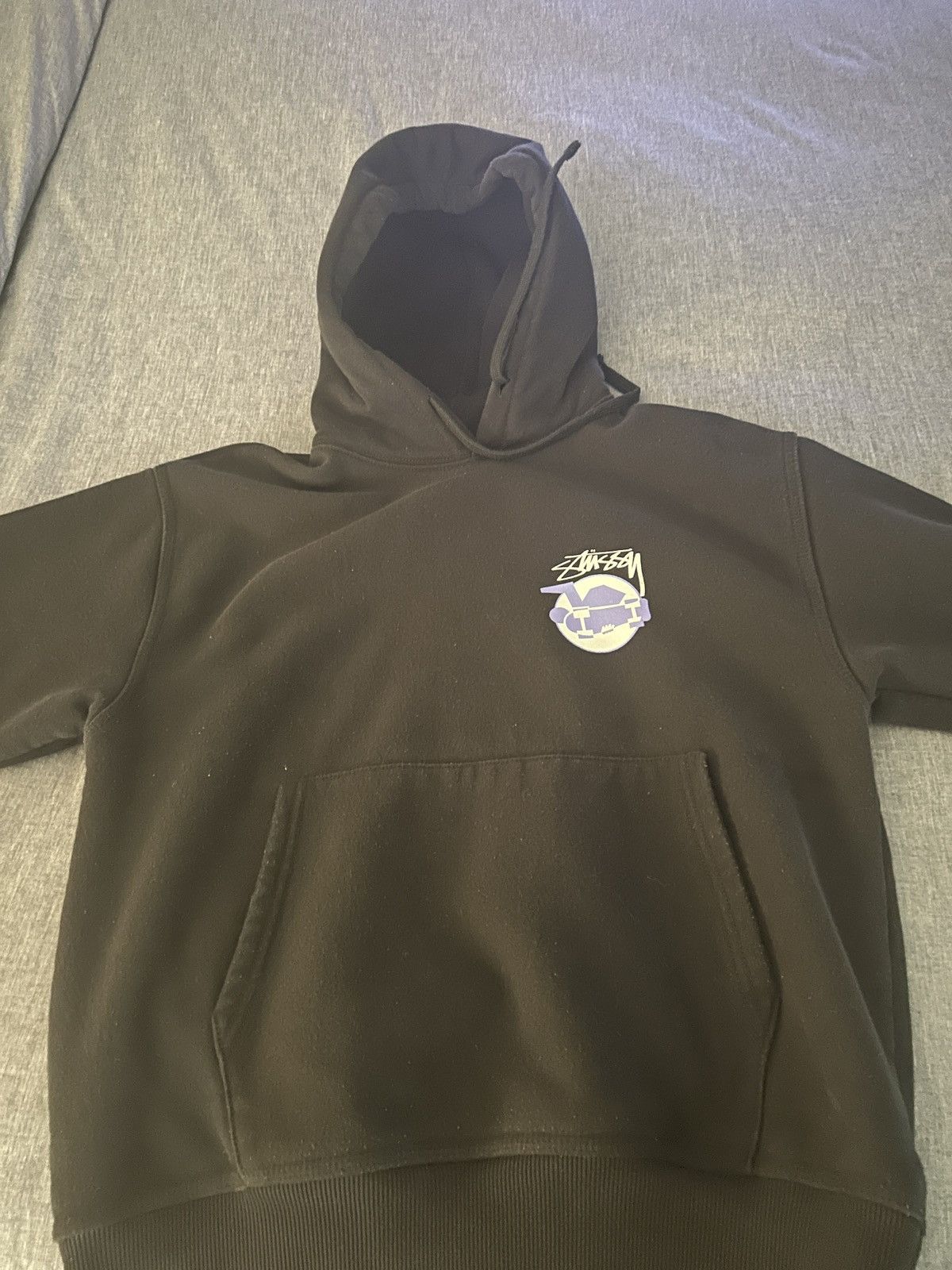 Stussy Stussy Skateman Hoodie ‘Black’ Size US S / EU 44-46 / 1 - 1 Thumbnail