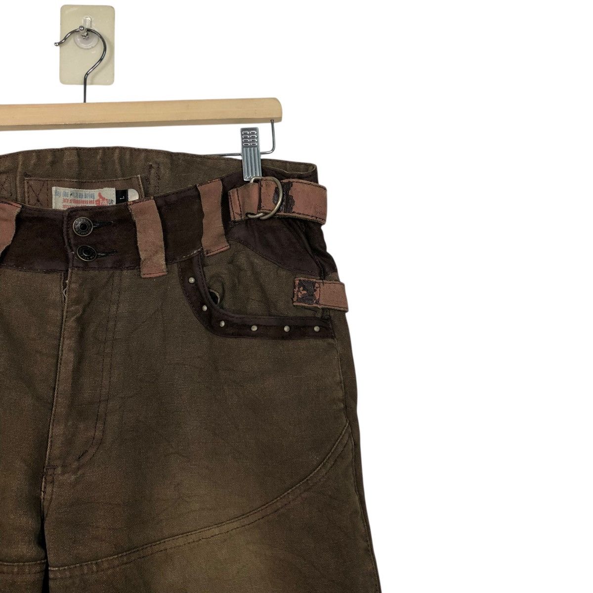 Japanese Brand 🔥CROPPED BIKER PUNK PANTS DISTRESSED IF SIX WAS NINE STYLE Size US 34 / EU 50 - 8 Thumbnail