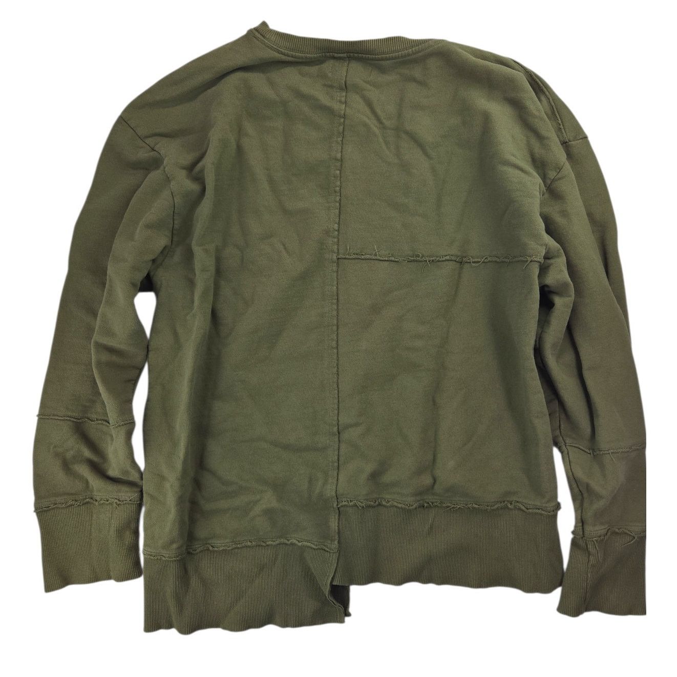The Rail The Rail | Olive Green Asymmetrical Patch Sweatshirt | Large Size US L / EU 52-54 / 3 - 6 Thumbnail