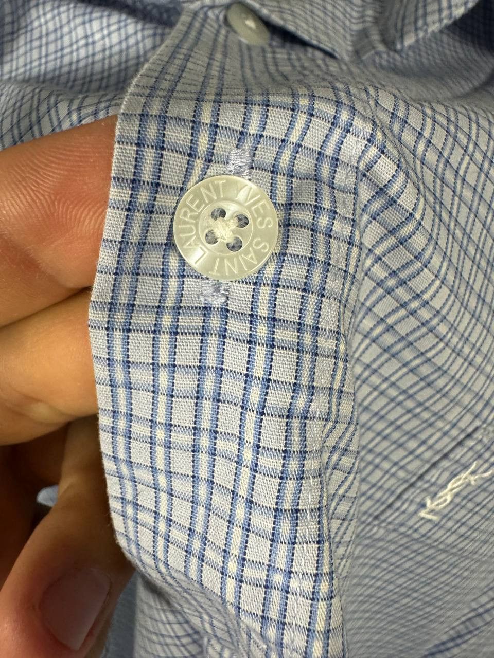 Yves Saint Laurent YSL Yves Saint Laurent Check Short Sleeve Shirt Button XL Size US XL / EU 56 / 4 - 7 Thumbnail