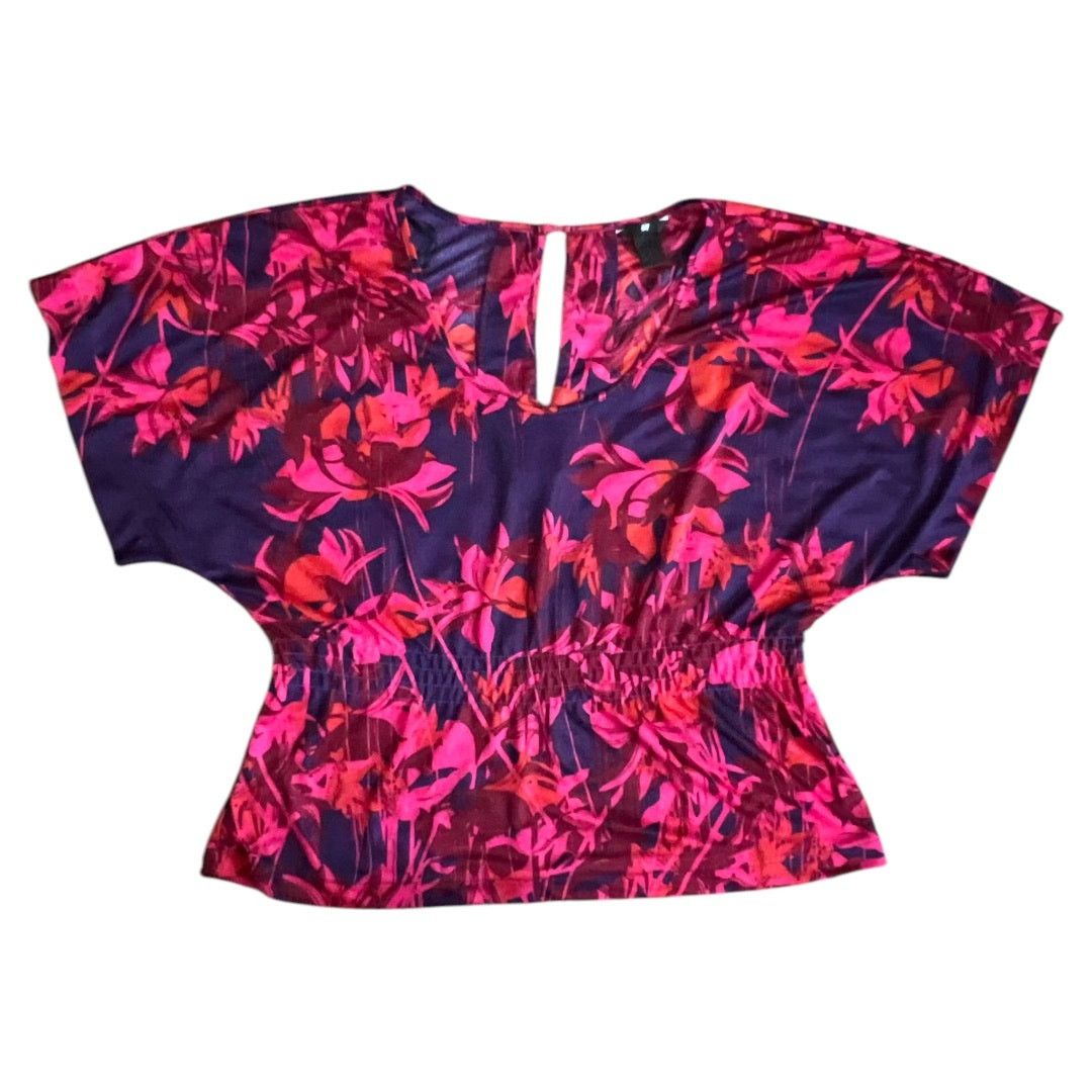 H&M H&M Pink Multicolor Boat Neck Short Sleeve Top, S Size S / US 4 / IT 40 - 2 Thumbnail