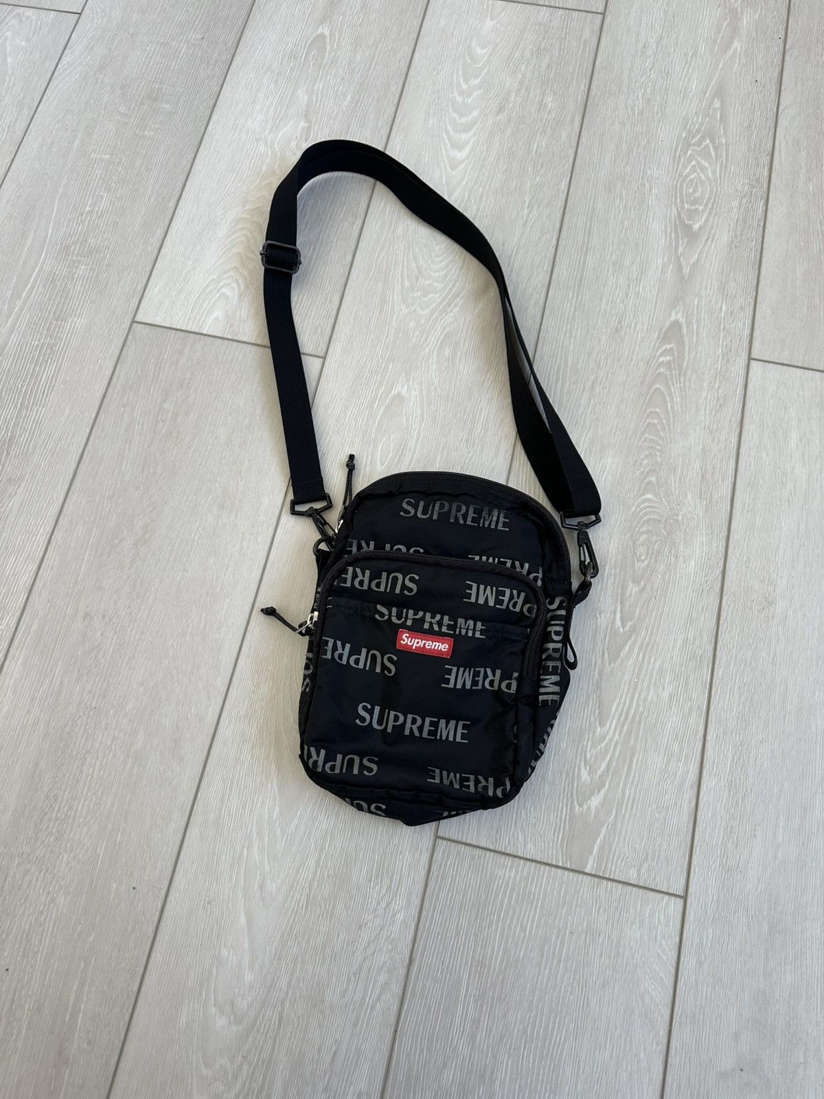 Supreme Supreme 3M Reflective Repeat Duffle Bag White | Grailed