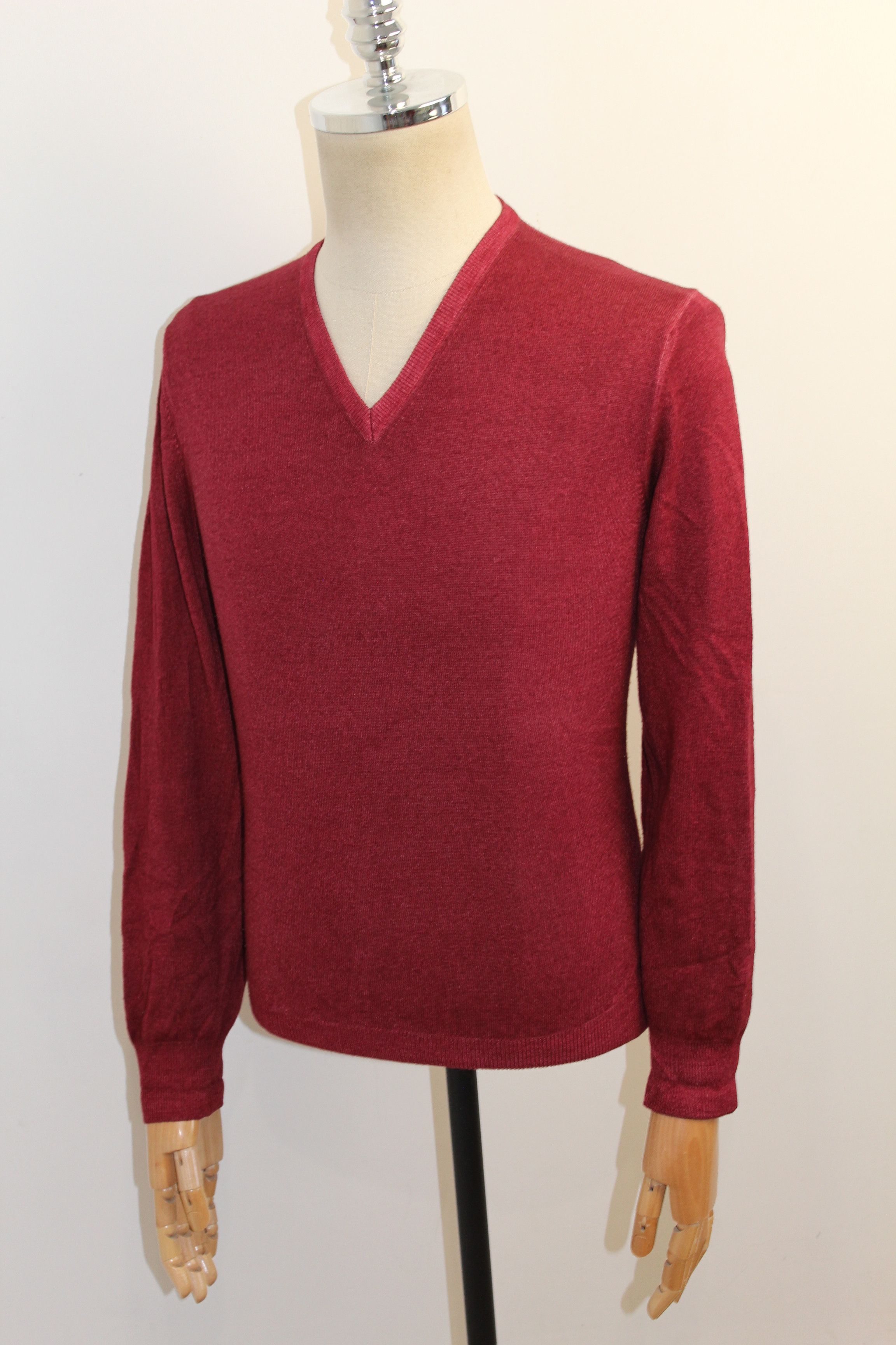 Gran Sasso GRAN SASSO V-Neck Wool Jumper Sweater Size US M / EU 48-50 / 2 - 3 Thumbnail