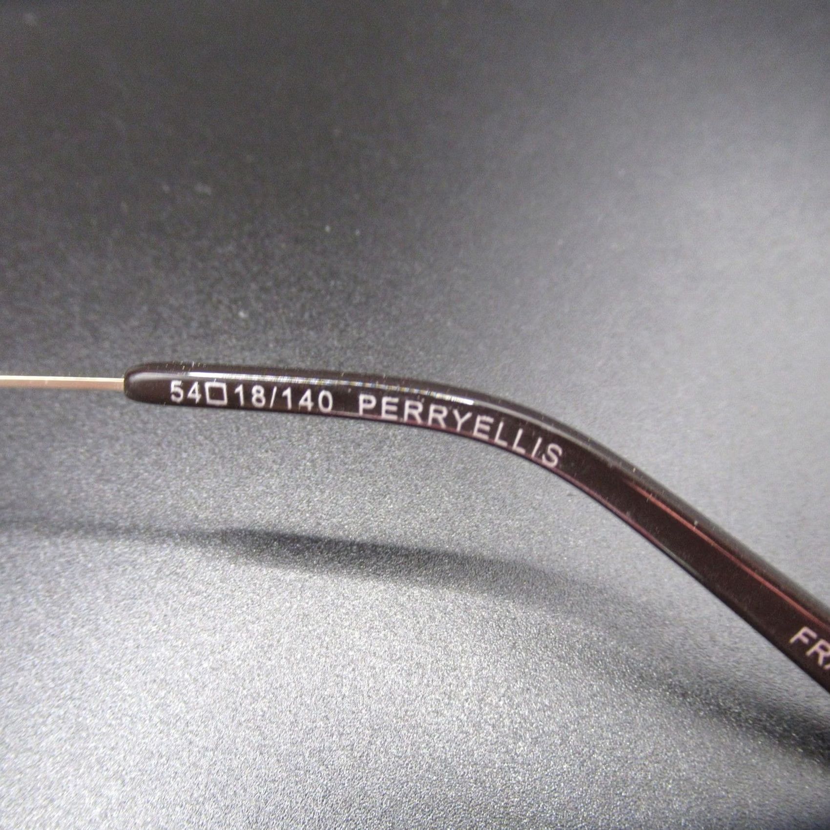 Perry Ellis Perry Ellis Eyeglasses Frames PE439-3 Stainless Steel Gold Tone 54-18-140 Unisex Mens Rectangle Semi-Rimless Business Size ONE SIZE - 6 Thumbnail