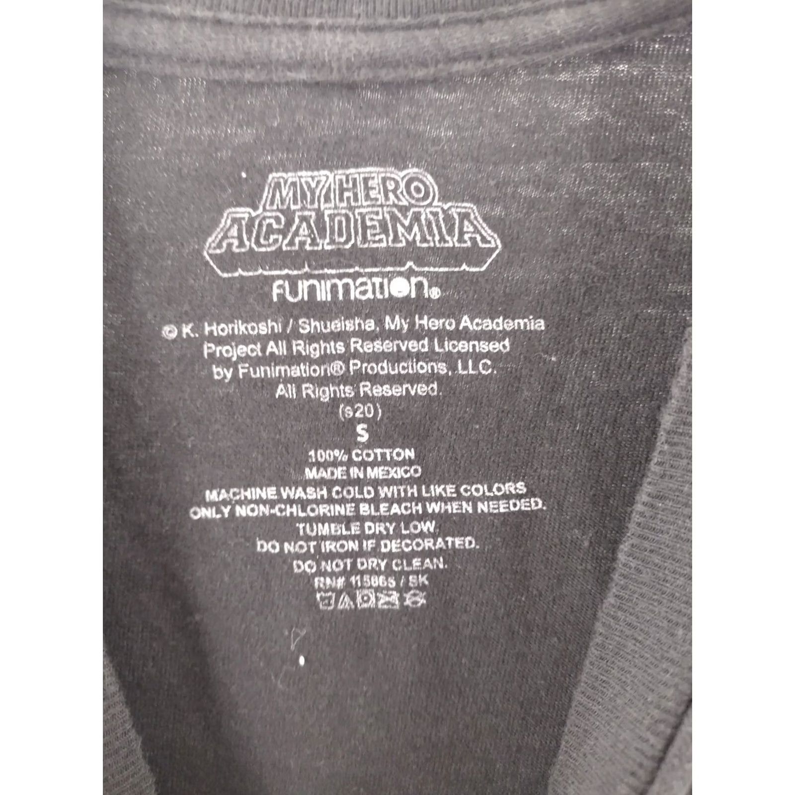 Vintage Funimation My Hero Academia Shirt Mens Small Black Graphic Print Short Sleeve Size US S / EU 44-46 / 1 - 2 Thumbnail