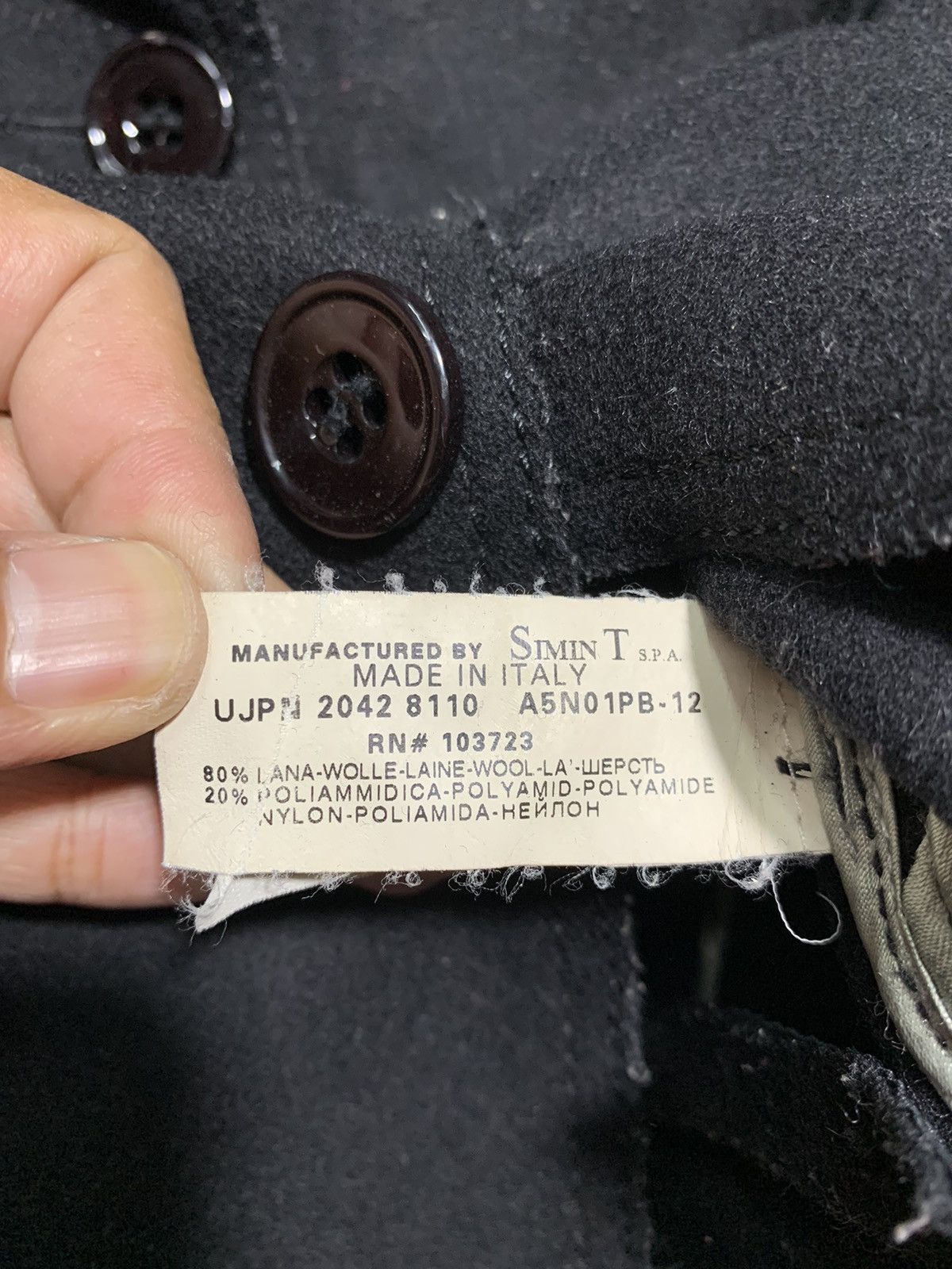Armani × Armani Collezioni 🔥ARMANI JEANS WOOL JACKETS BLACK Size M / US 6-8 / IT 42-44 - 10 Thumbnail