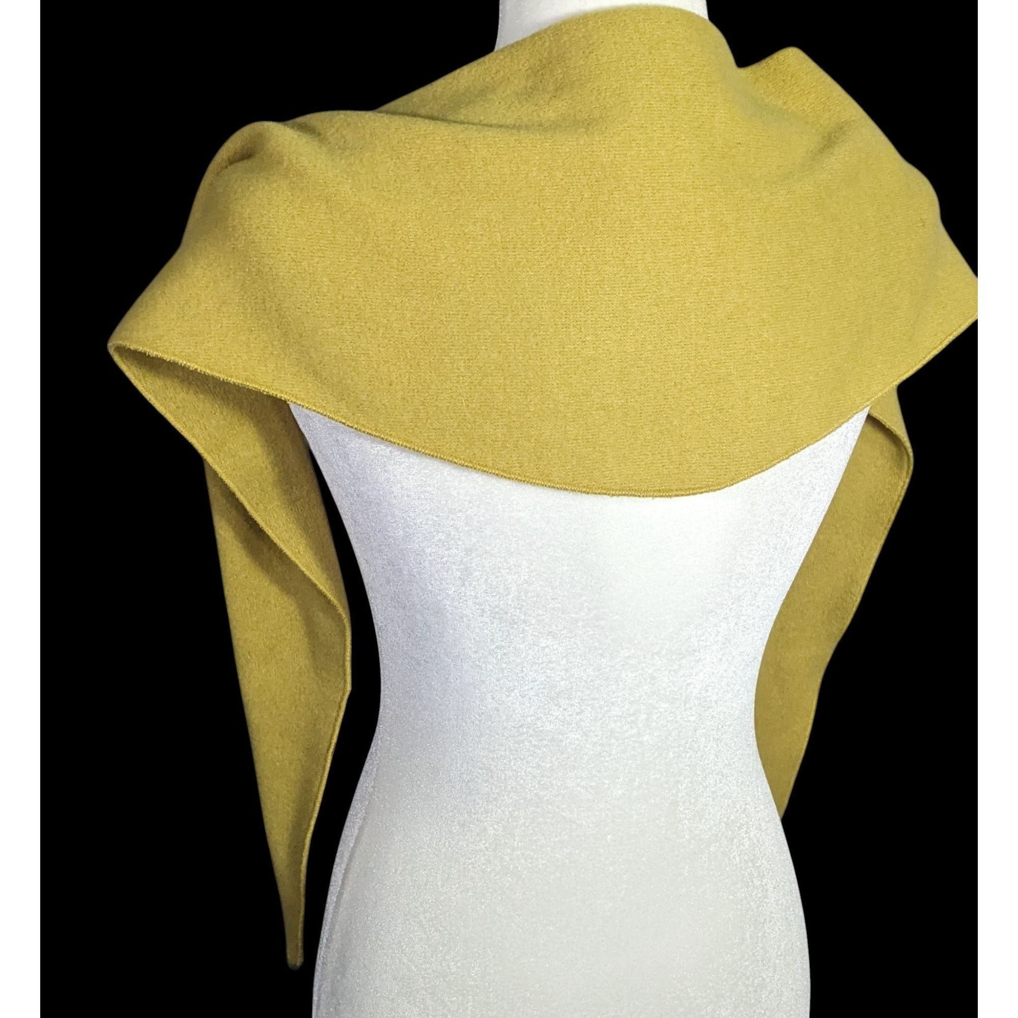 Other Medieval Style Yellow Fleece Scarf With Pom-Poms - 66 Inches Size ONE SIZE - 4 Thumbnail
