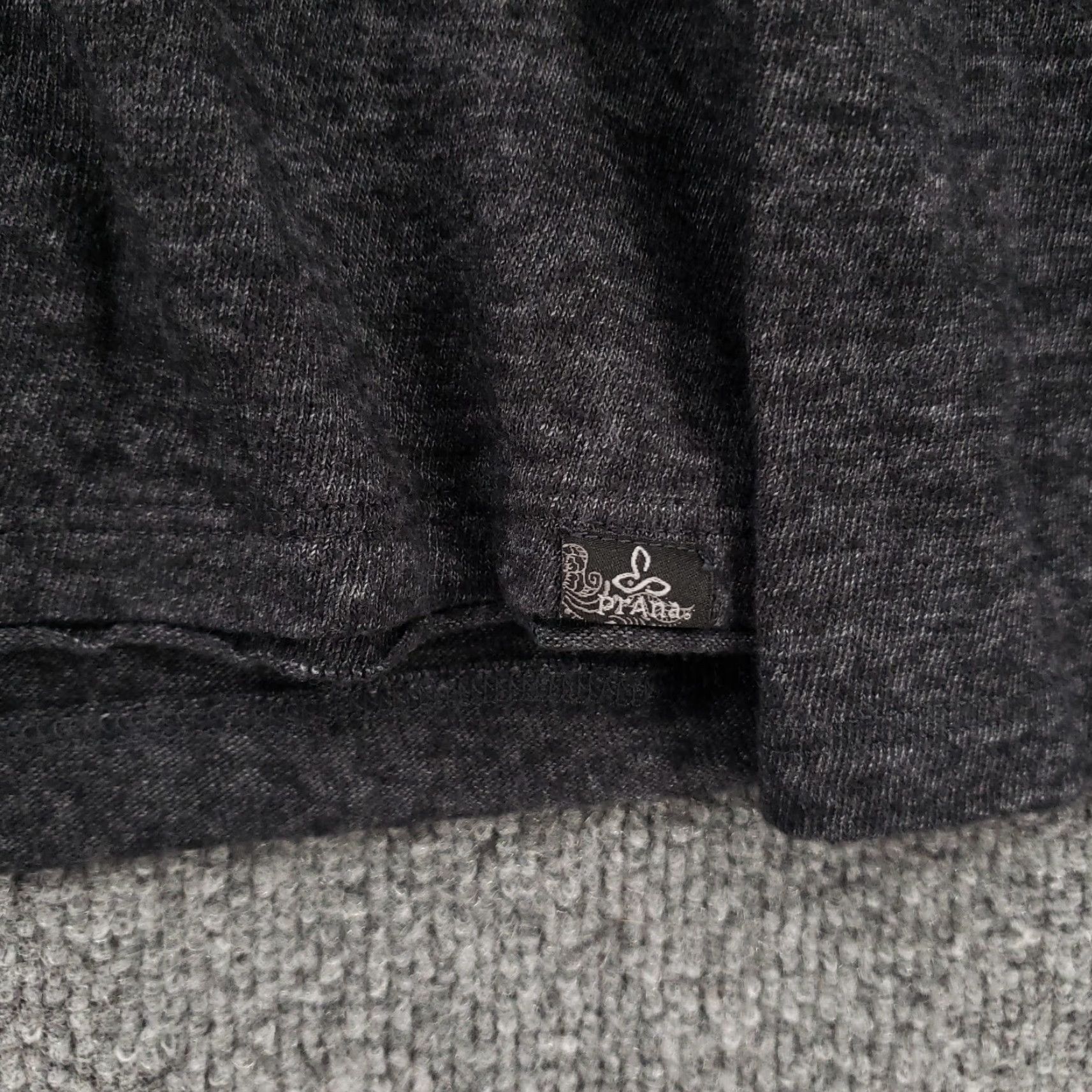 Prana prAna Hoodie Womens L Gray Devan Henley Pullover Long Sleeve Sweatshirt Casual Outdoor Fall Winter Size L / US 10 / IT 46 - 3 Thumbnail