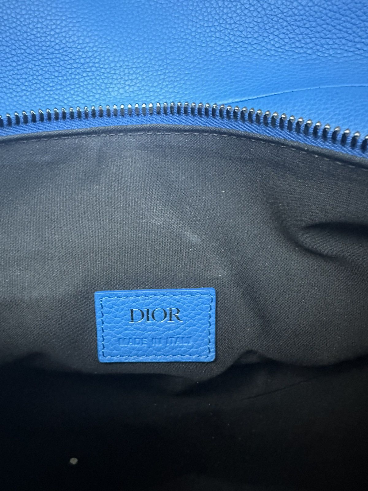 Dior Dior Blue Grained Leather Saddle Bag Size ONE SIZE - 10 Thumbnail