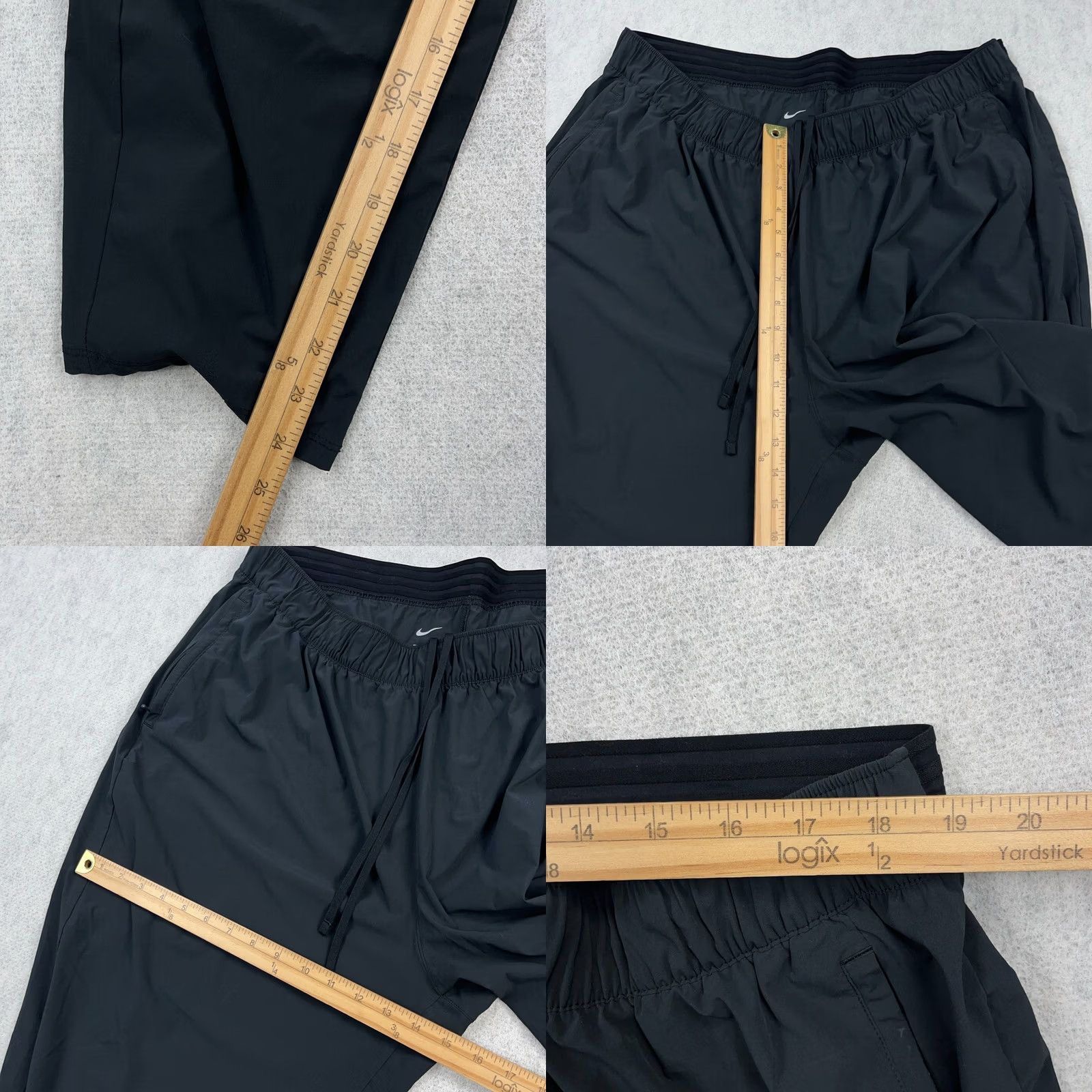 Nike Nike Dri-FIT Pants Women 2X Black Cropped Windbreakers Joggers Featherlight Dri-Fit Size 40" / US 18 - 8 Thumbnail