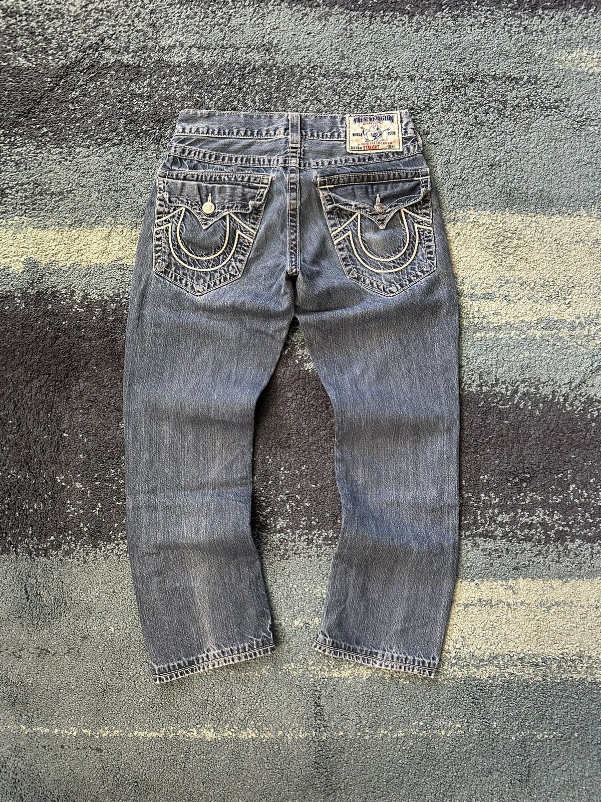 image of Crazy Vintage Y2K True Religion Big Stitch Jeans Petite in Blue, Men's (Size 31)