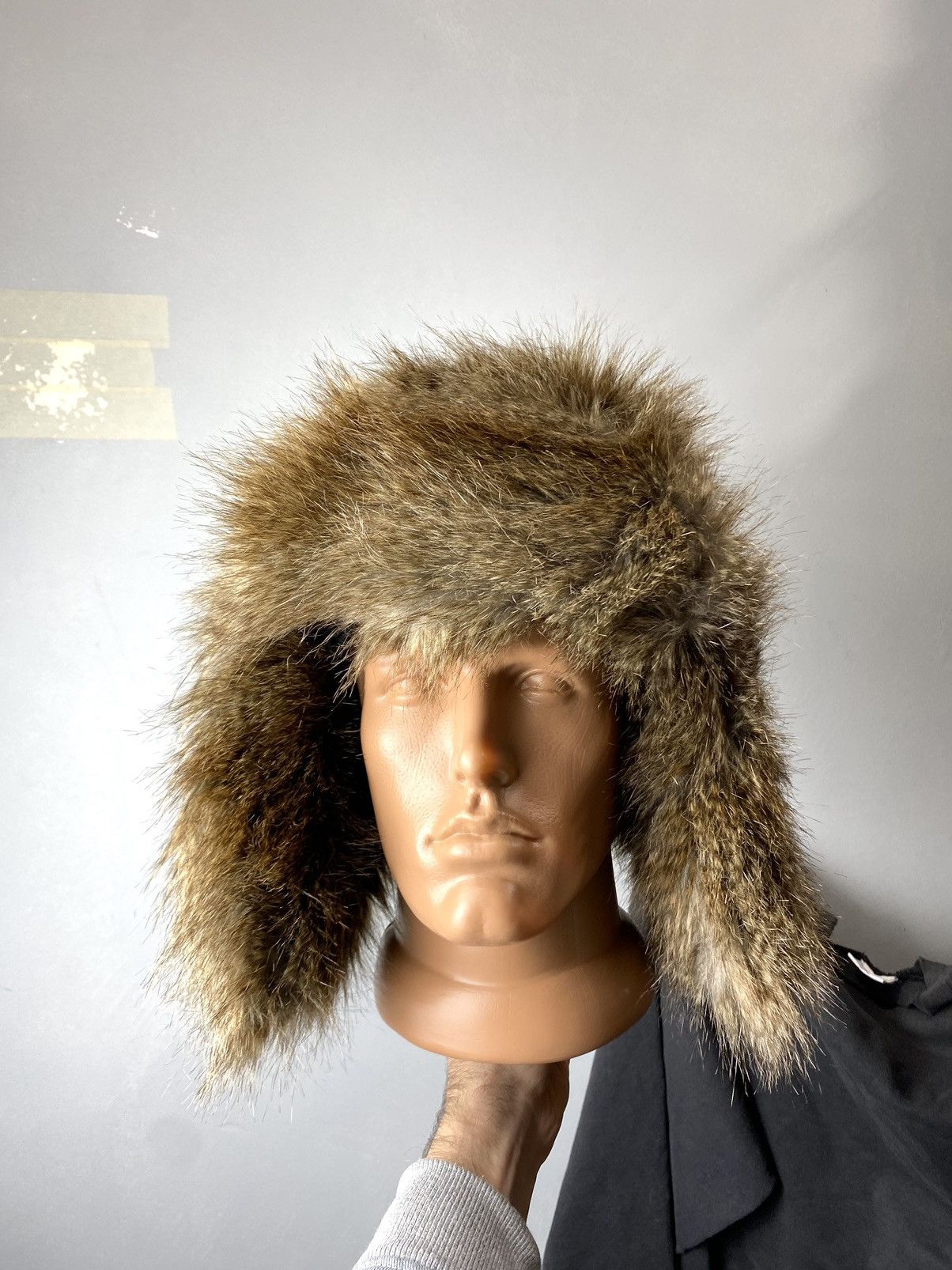 Vintage Vintage Alt Fuzzy Mohair Ushanka USSR Hat Balaclava Size ONE SIZE - 6 Thumbnail