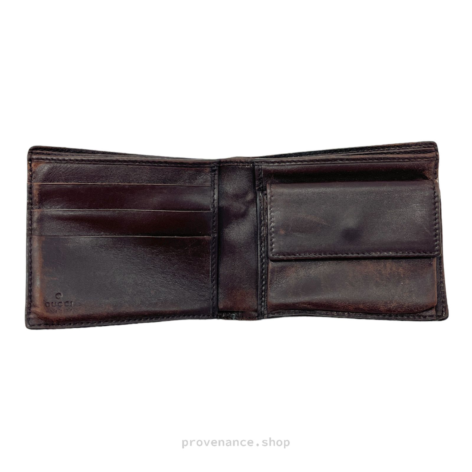 Gucci 🔴 Gucci GG Guccissima Bifold Wallet - Dark Chocolate Size ONE SIZE - 5 Thumbnail