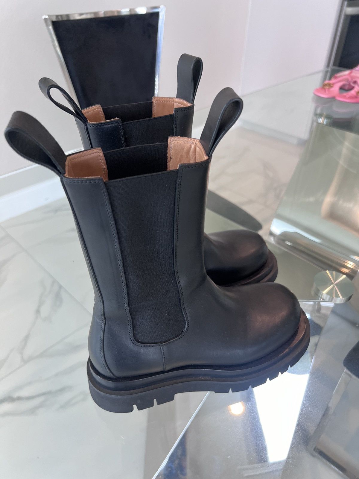 Bottega Veneta BOTTEGA VENETA Black 'The Lug' Boots Size US 7 / IT 37 - 2 Thumbnail
