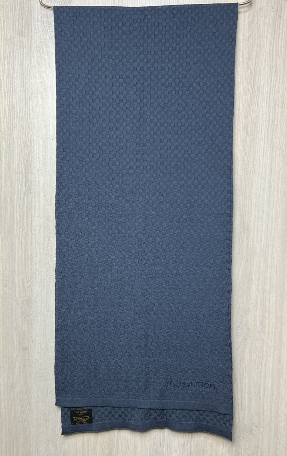 Louis Vuitton Louis Vuitton Damier Scarf M75351-Cotton Cashmere Men’s Size ONE SIZE - 8 Thumbnail