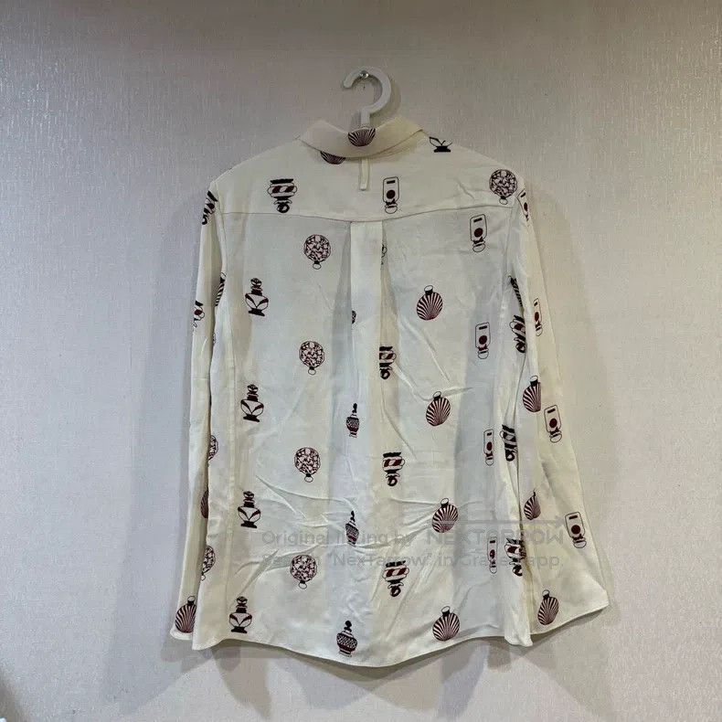 Hermes Hermes Perfume Bottle Pattern Silk Long Sleeve Shirt Size XXS / US 00 / IT 34 - 2 Thumbnail