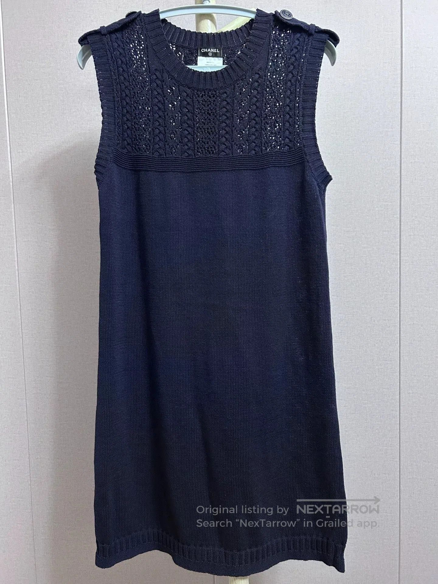 Chanel Chanel Knitted Dress in Deep Blue. Size XS / US 0-2 / IT 36-38 - 1 Thumbnail