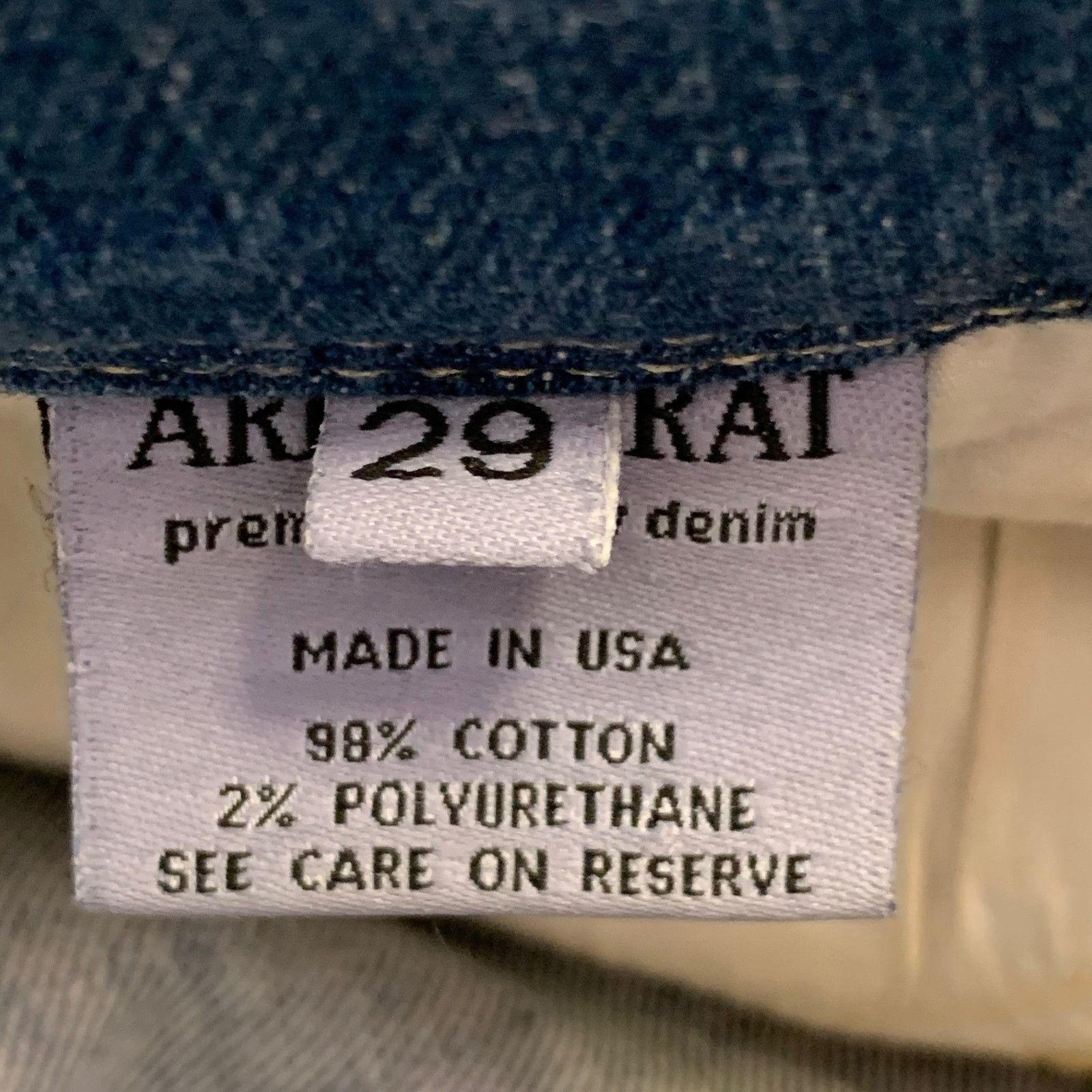 Other 29 Blue Cotton Blend Washed Five Pockets Flared Jeans Size 29" - 7 Thumbnail