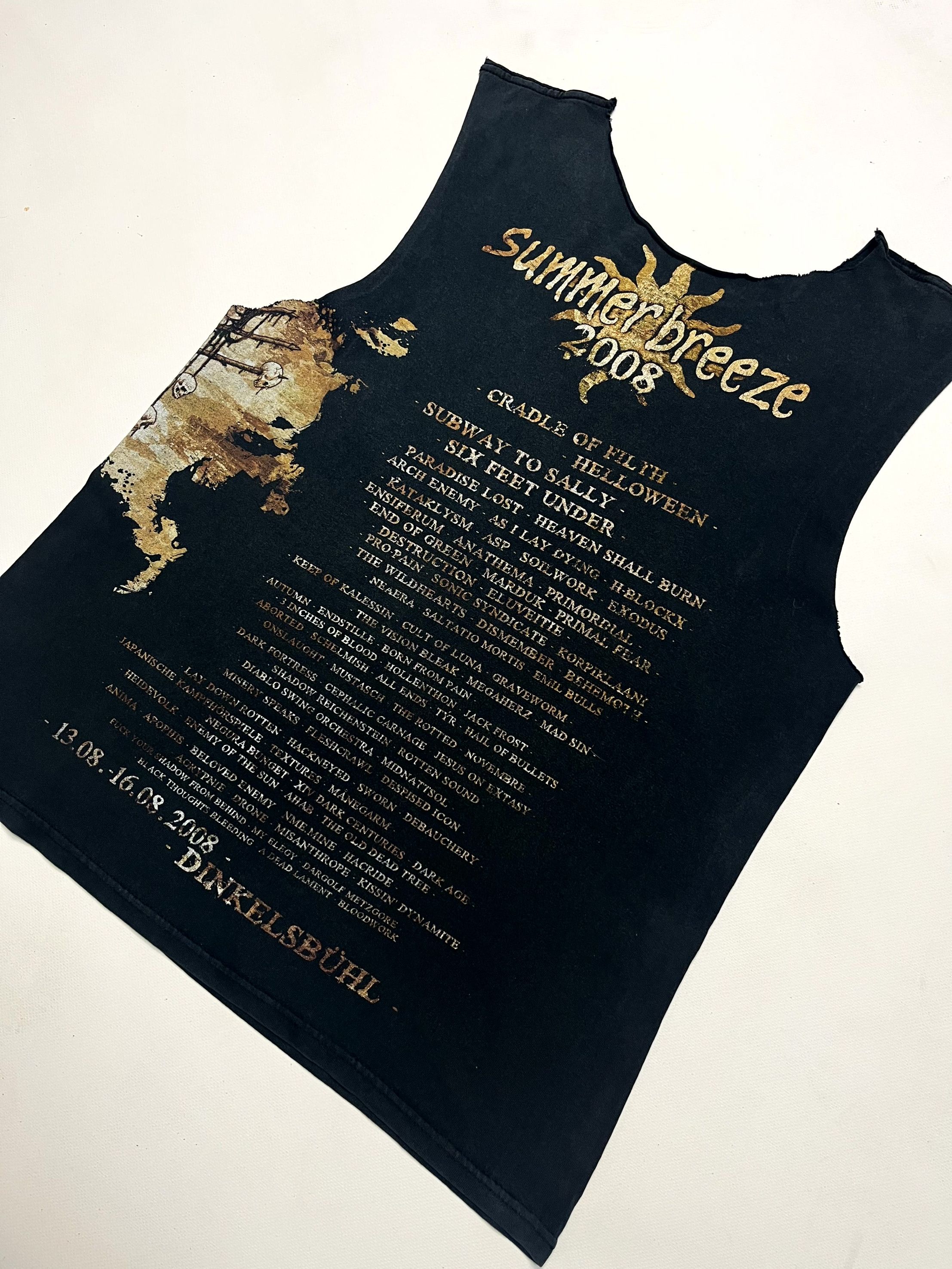 Vintage Y2K Tank Top Summer Breeze 2008 Black Distressed Size M Size US M / EU 48-50 / 2 - 6 Thumbnail