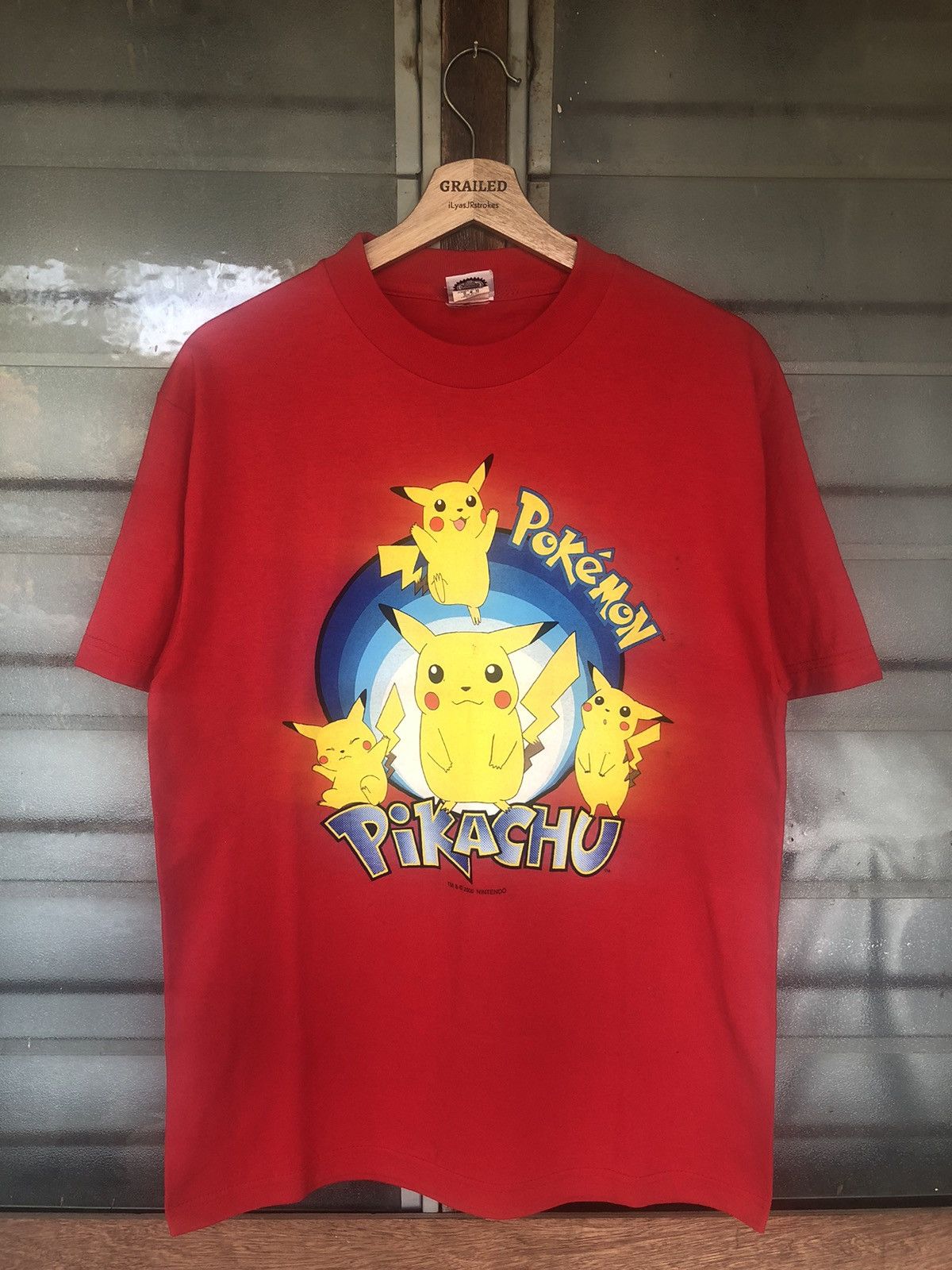 Vintage Grail Vintage 2000's Nintendo Pokemon Pikachu Red Tee Size US XL / EU 56 / 4 - 1 Thumbnail