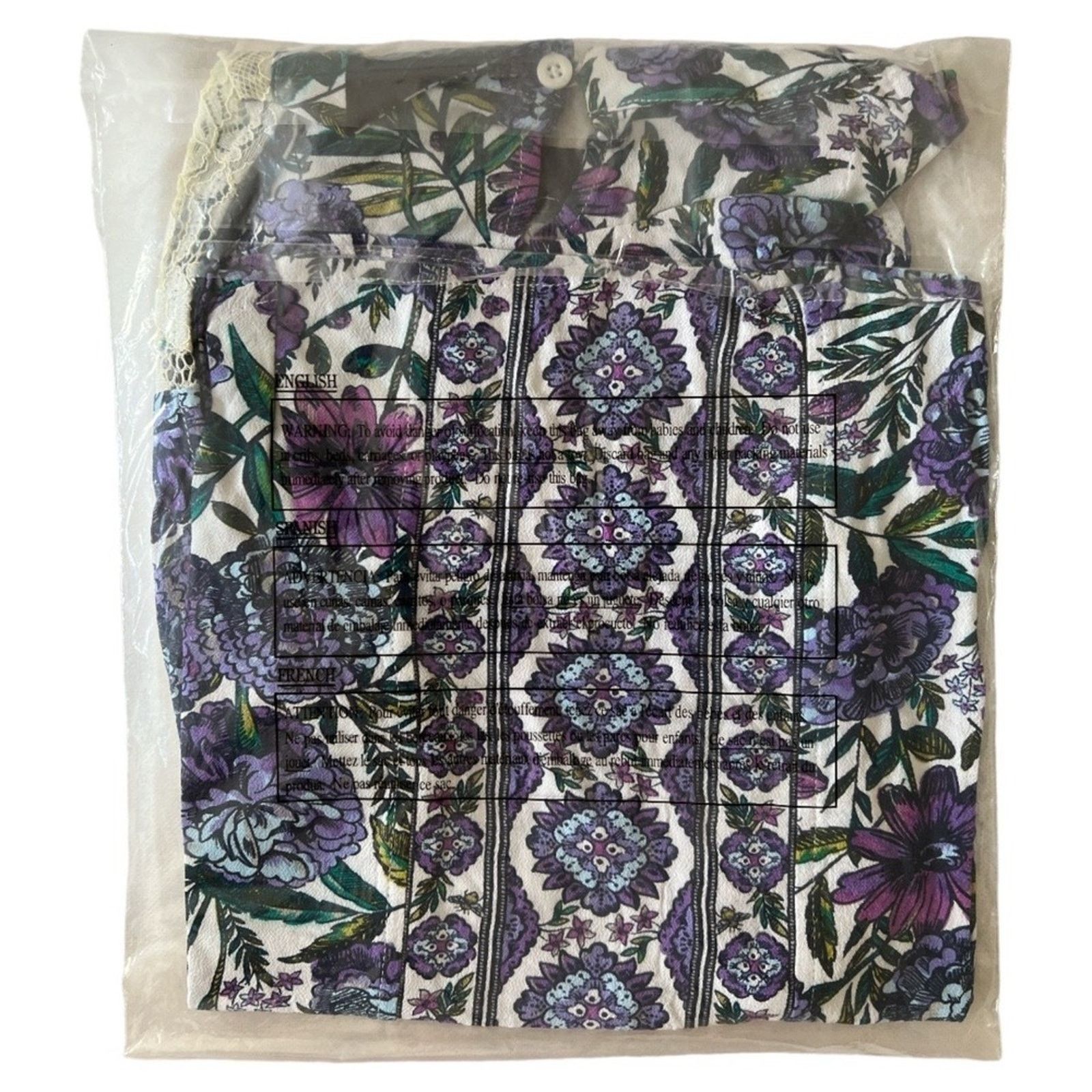 Vera Bradley VERA BRADLEY Lavender Meadow Aster Lace Sleeveless Top, S Size S / US 4 / IT 40 - 6 Thumbnail