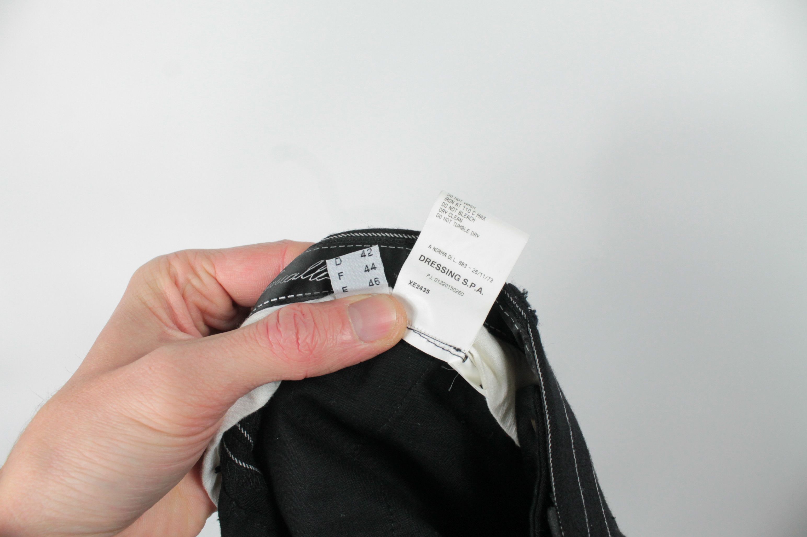 Roberto Cavalli Roberto Cavalli Class Black Stripped Women's Wool Suit Size 42L - 24 Thumbnail