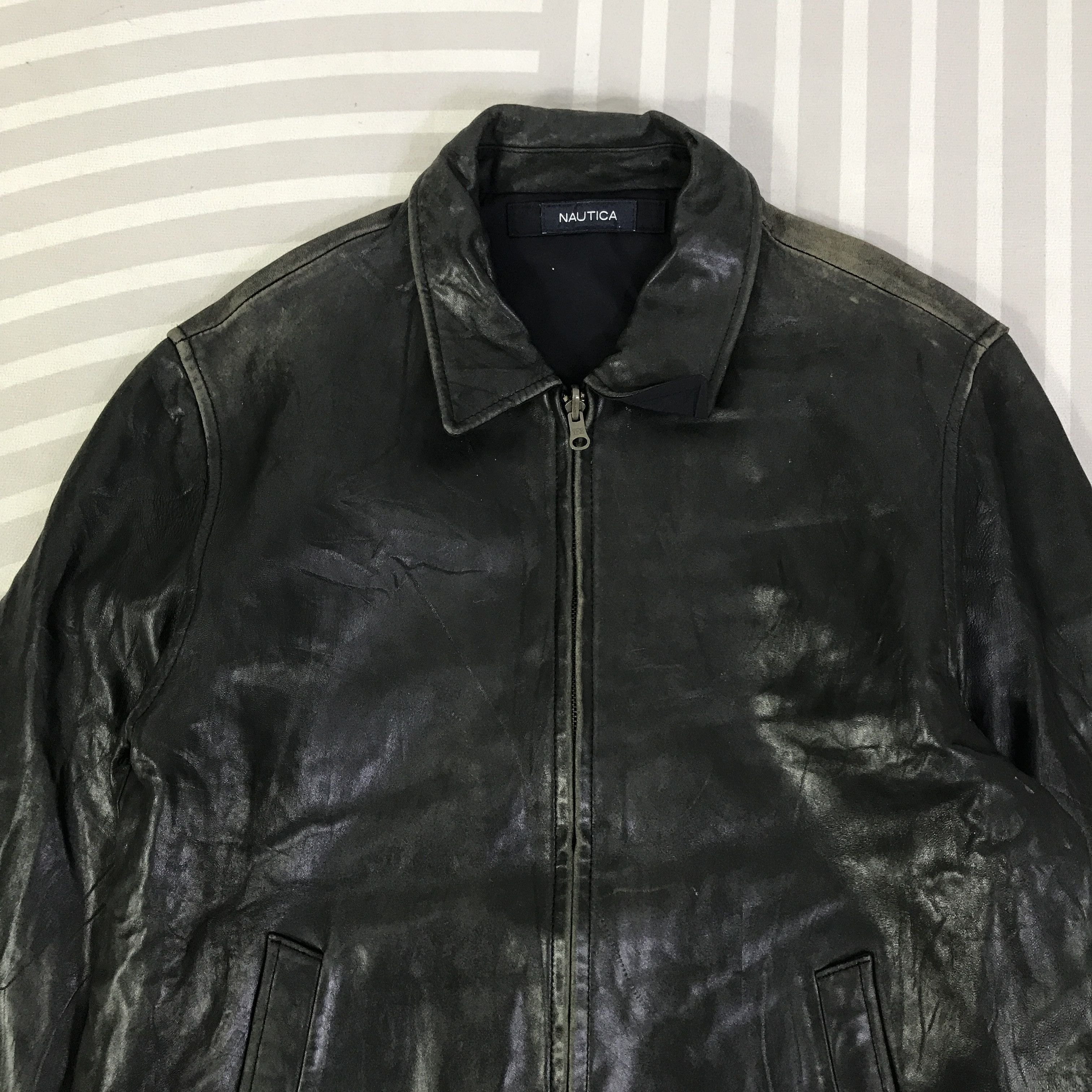 Nautica Vintage Nautica Leather Jacket K115B17 Size US L / EU 52-54 / 3 - 2 Thumbnail