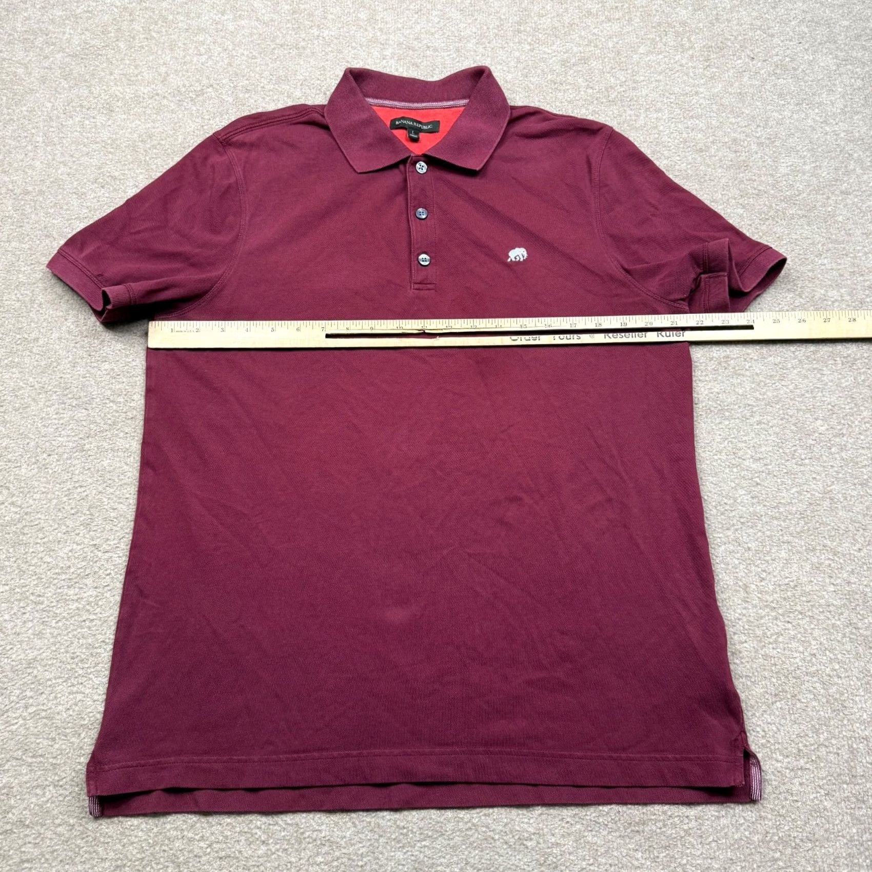 Banana Republic Banana Republic Polo Shirt Mens L Red Short Sleeve Golf Casual Button Collared Size US L / EU 52-54 / 3 - 7 Thumbnail