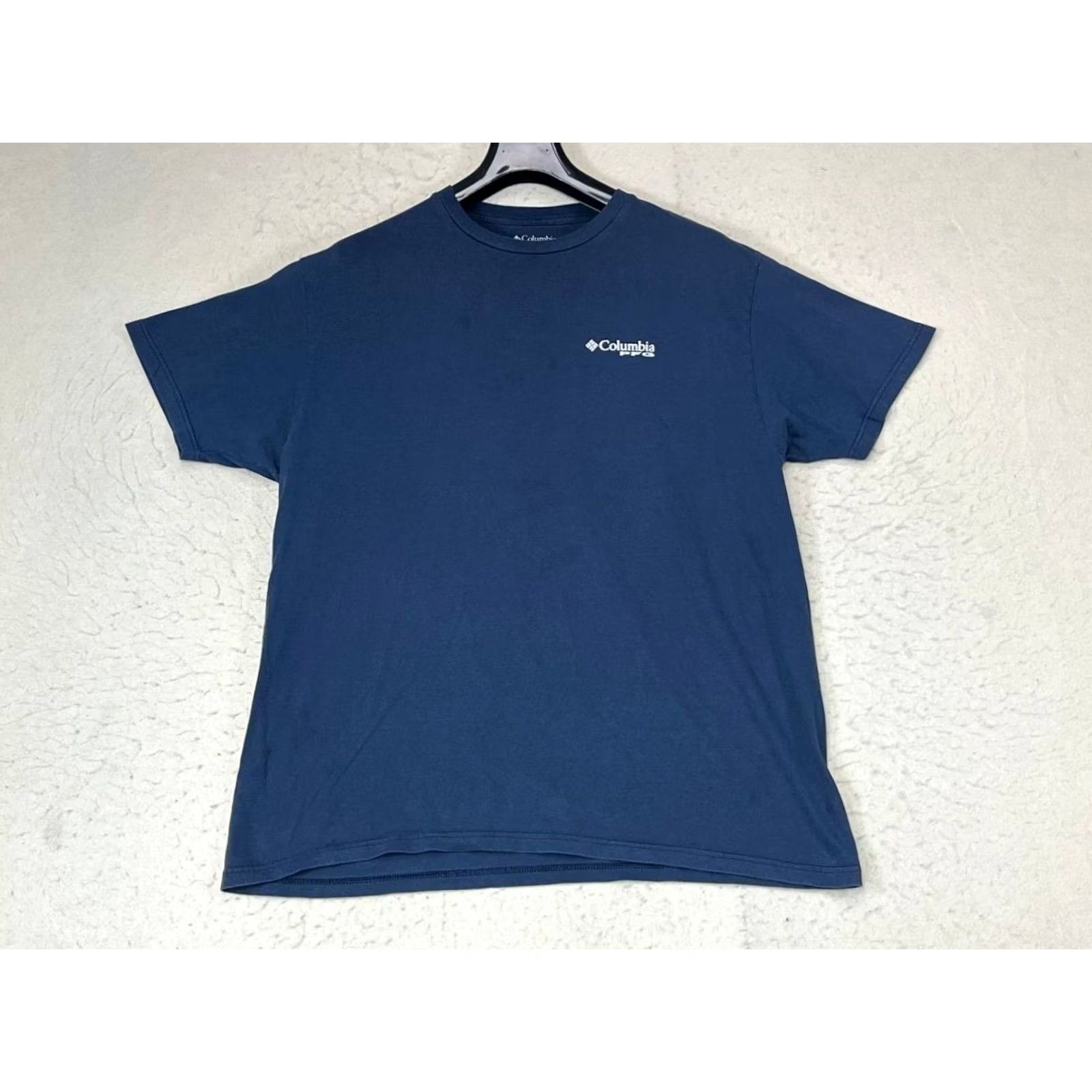Vintage Columbia PFG Shirt Mens XL Blue Short Sleeve Graphic Logo Pullover Fish Size US XL / EU 56 / 4 - 2 Thumbnail