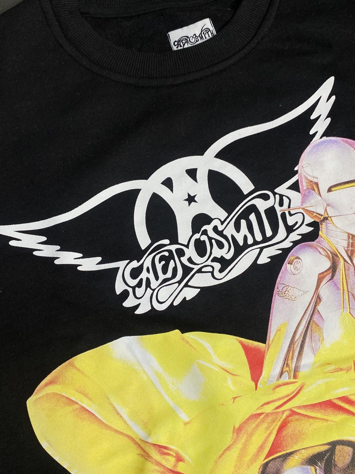 Japanese Brand Rare Aerosmith Sorayama Just Push Play Sweater Black Medium Size US M / EU 48-50 / 2 - 3 Thumbnail
