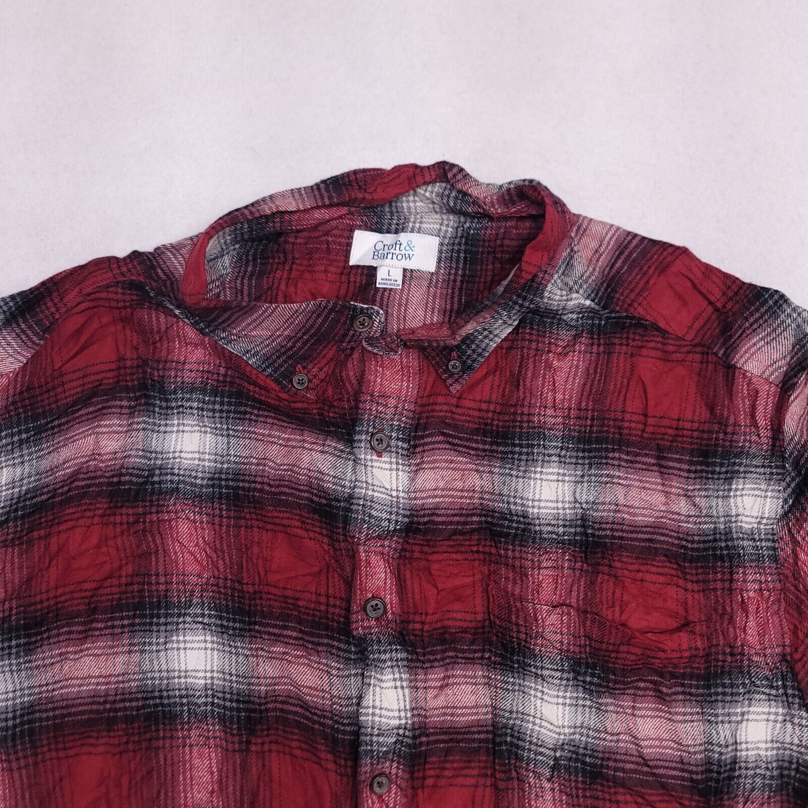 Croft & Barrow Croft & Barrow Tartan Flannel Shirt Mens Size Large L Red Size US L / EU 52-54 / 3 - 1 Thumbnail