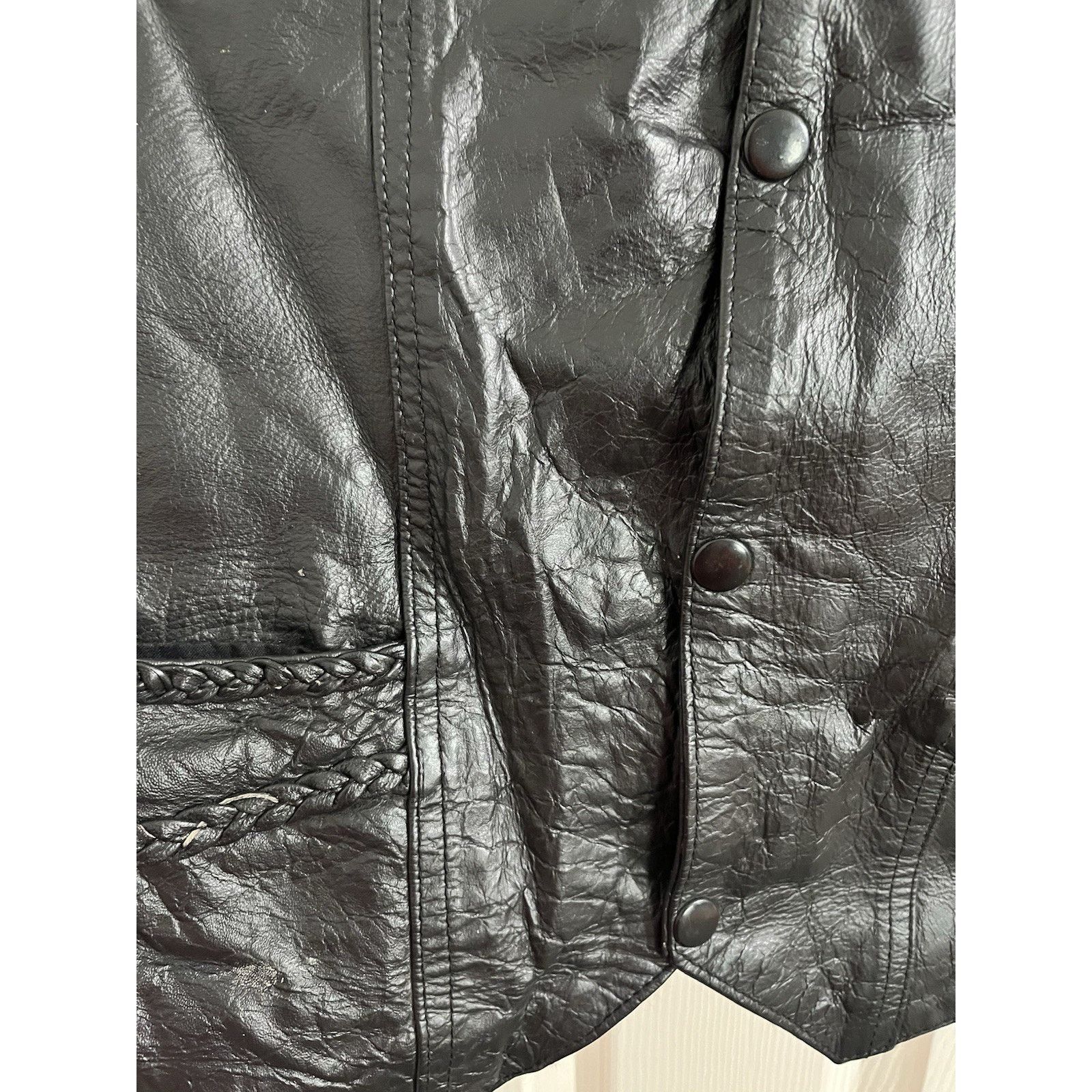 Other Vintage Hudson Leather Biker Best Motorcycle Sz L Eagle Flag Size US L / EU 52-54 / 3 - 4 Thumbnail