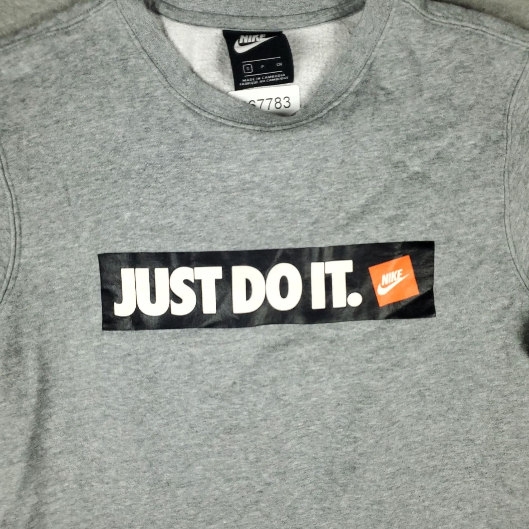 Nike Nike Sweater Mens Small Gray Swoosh Fleece Crew Pullover Sweatshirt Size US S / EU 44-46 / 1 - 2 Thumbnail