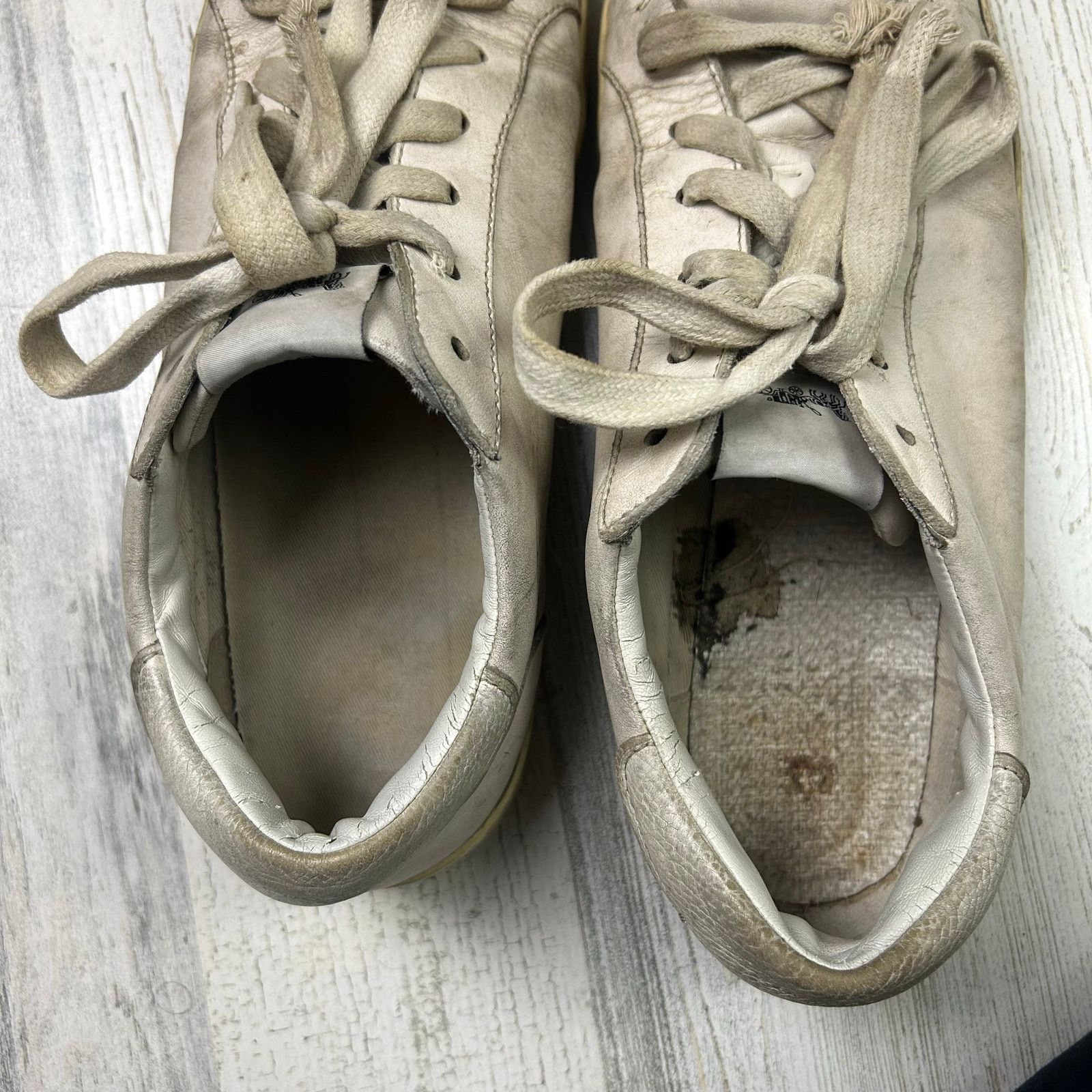 Coach Men's Coach C126 Sneakers (fg1947) White Leather Lace Up Size US 9.5 / EU 42-43 - 2 Thumbnail