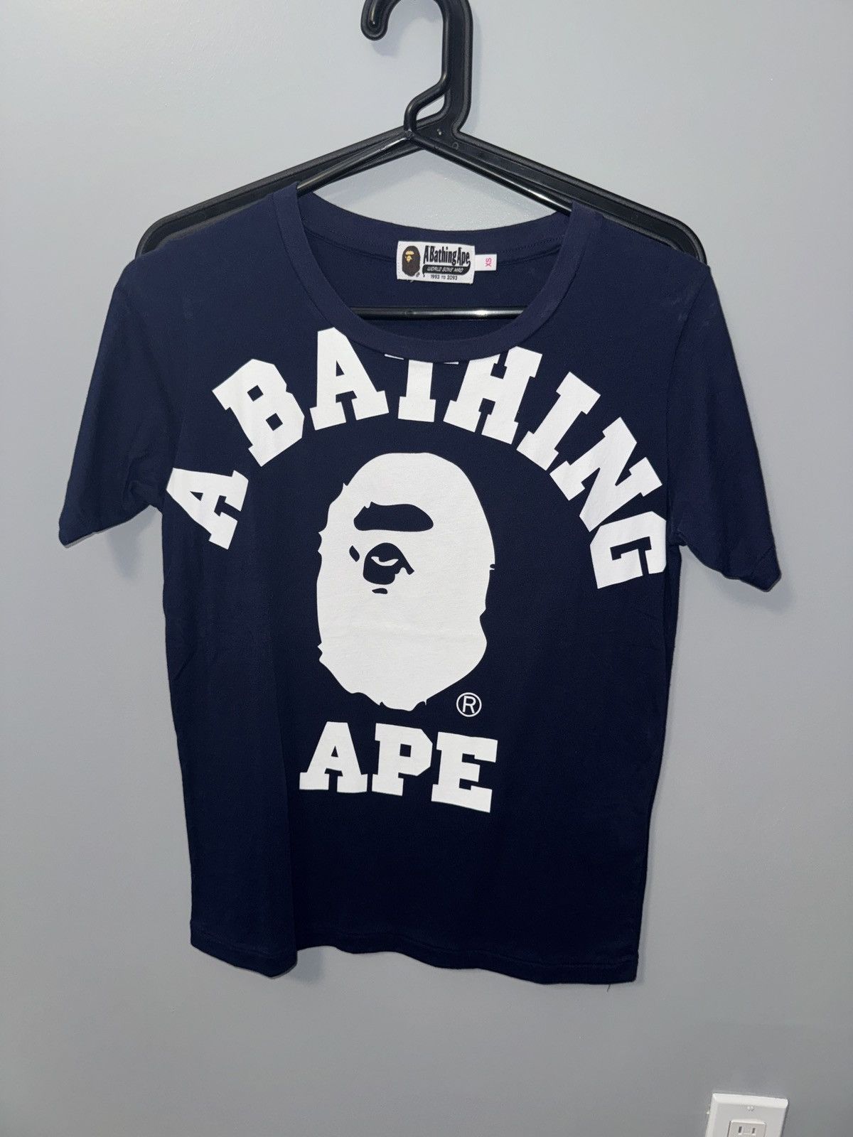 Bape Navy blue Bape short sleeve tee Size XS / US 0-2 / IT 36-38 - 1 Thumbnail