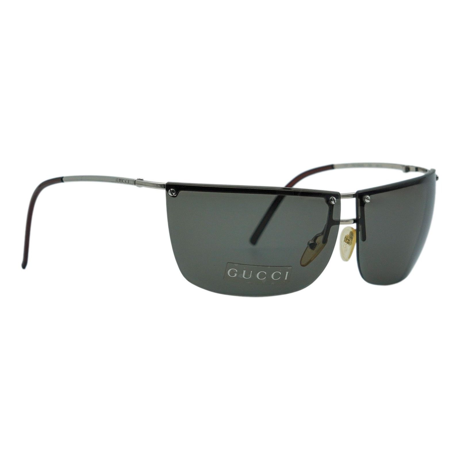 Gucci × Tom Ford × Vintage GUCCI Silver Slim Sunglasses GG 2672