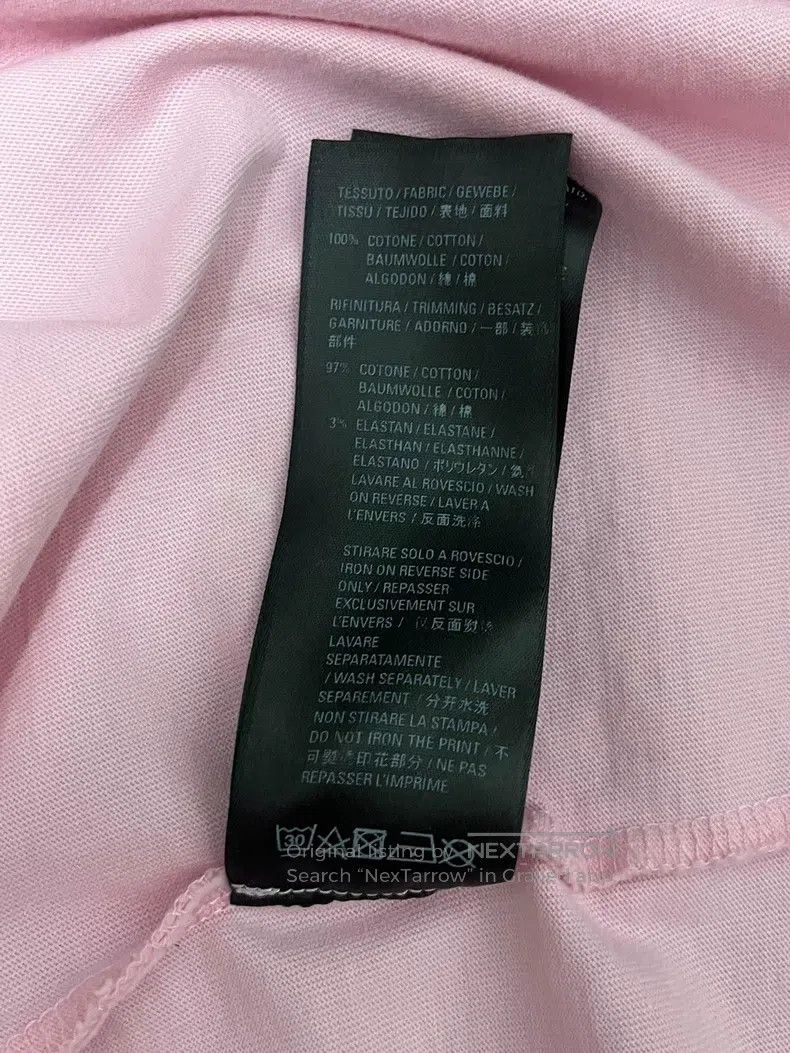 Balenciaga Balenciaga Pink 'Parsi' Slogan Logo Short-Sleeve T-Shirt Size US L / EU 52-54 / 3 - 6 Thumbnail
