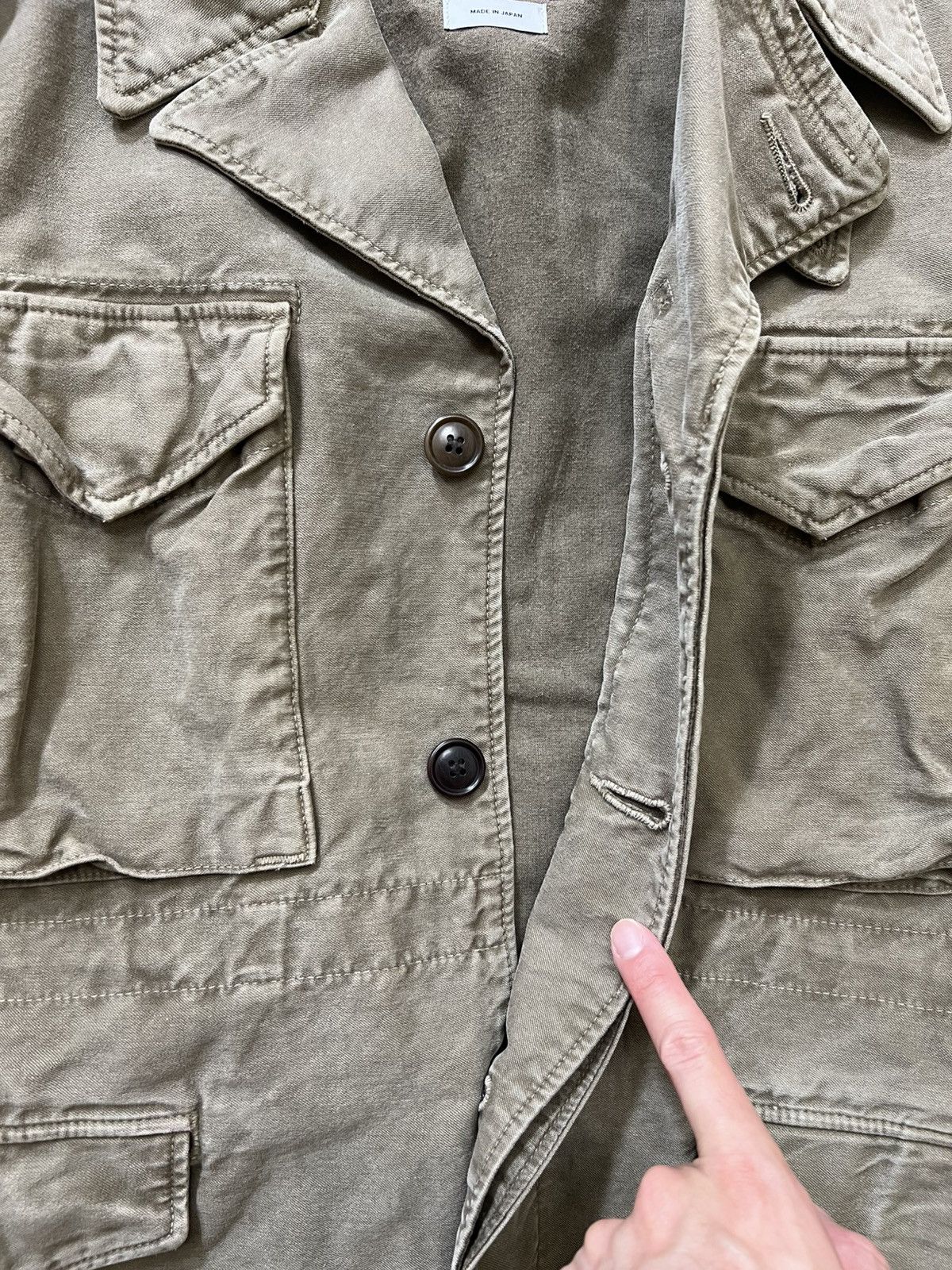 Japanese Brand × Vintage × Visvim Visvim SS15 Achse Field Jacket DMGD Olive Size US XS / EU 42 / 0 - 4 Thumbnail