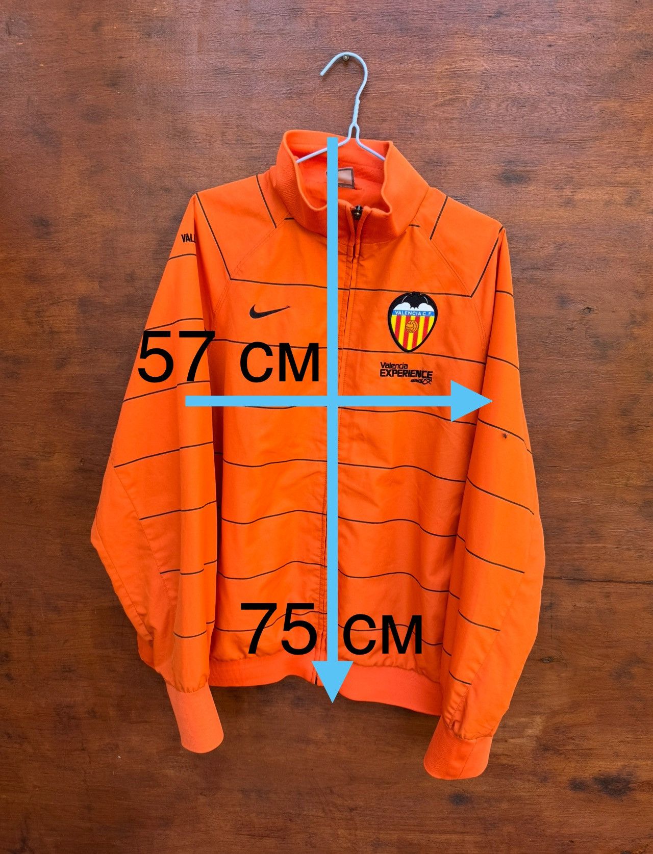 Nike FC Valencia 2008/2009 Nike Orange Track Jacket - sz L - 9/10 Size US L / EU 52-54 / 3 - 8 Thumbnail