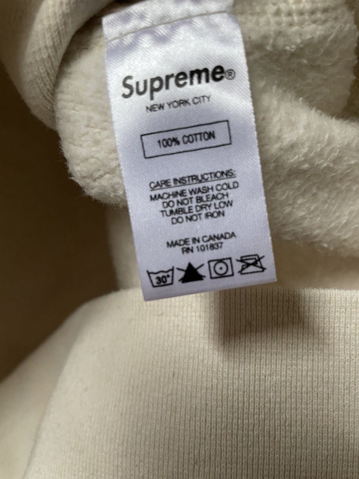 Supreme Supreme Cross Box Logo Hoodie Beige Natural Size US M / EU 48-50 / 2 - 6 Thumbnail