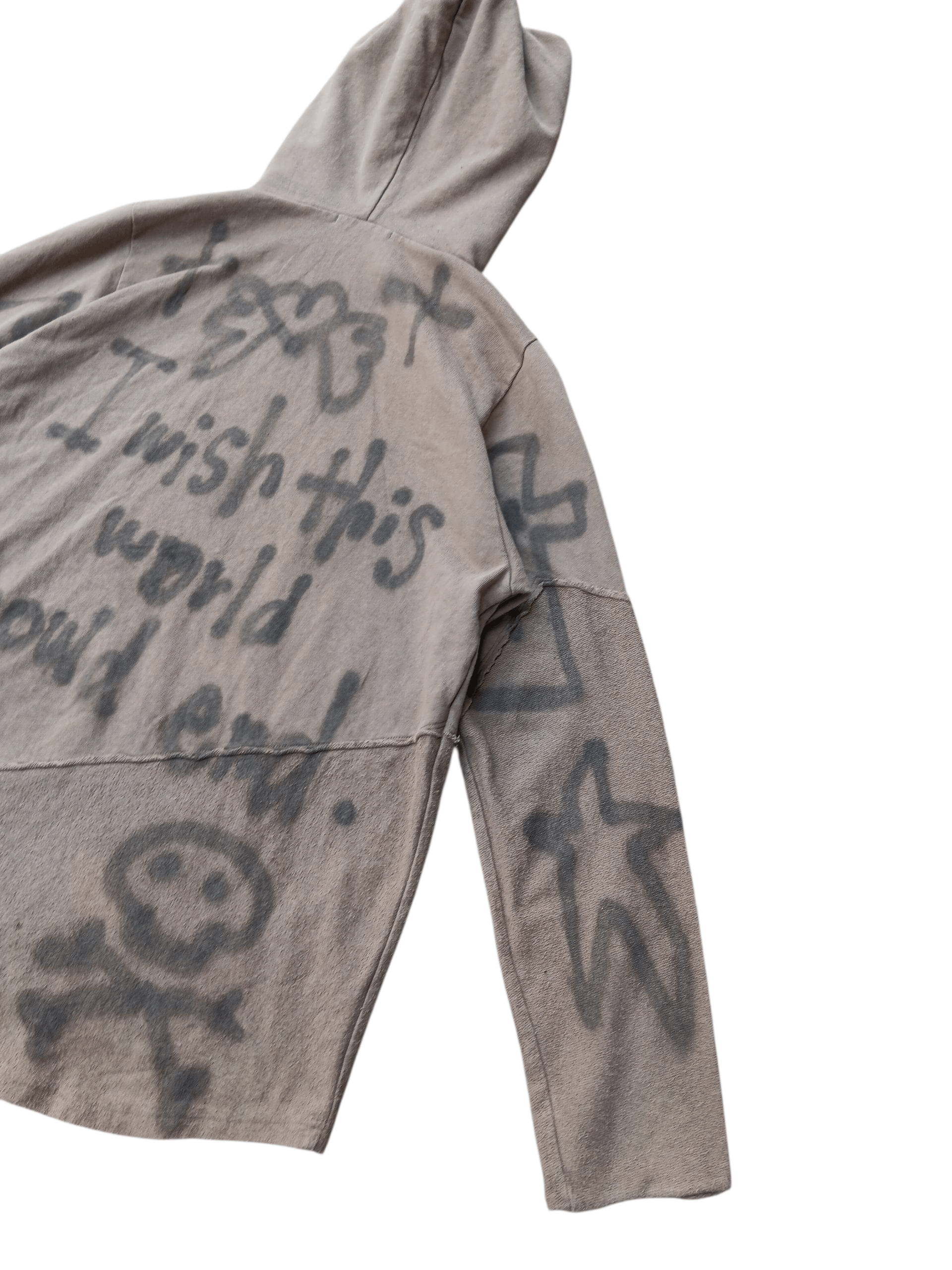 Japanese Brand Blue tornado spray painted remake hoodie Size US L / EU 52-54 / 3 - 11 Thumbnail