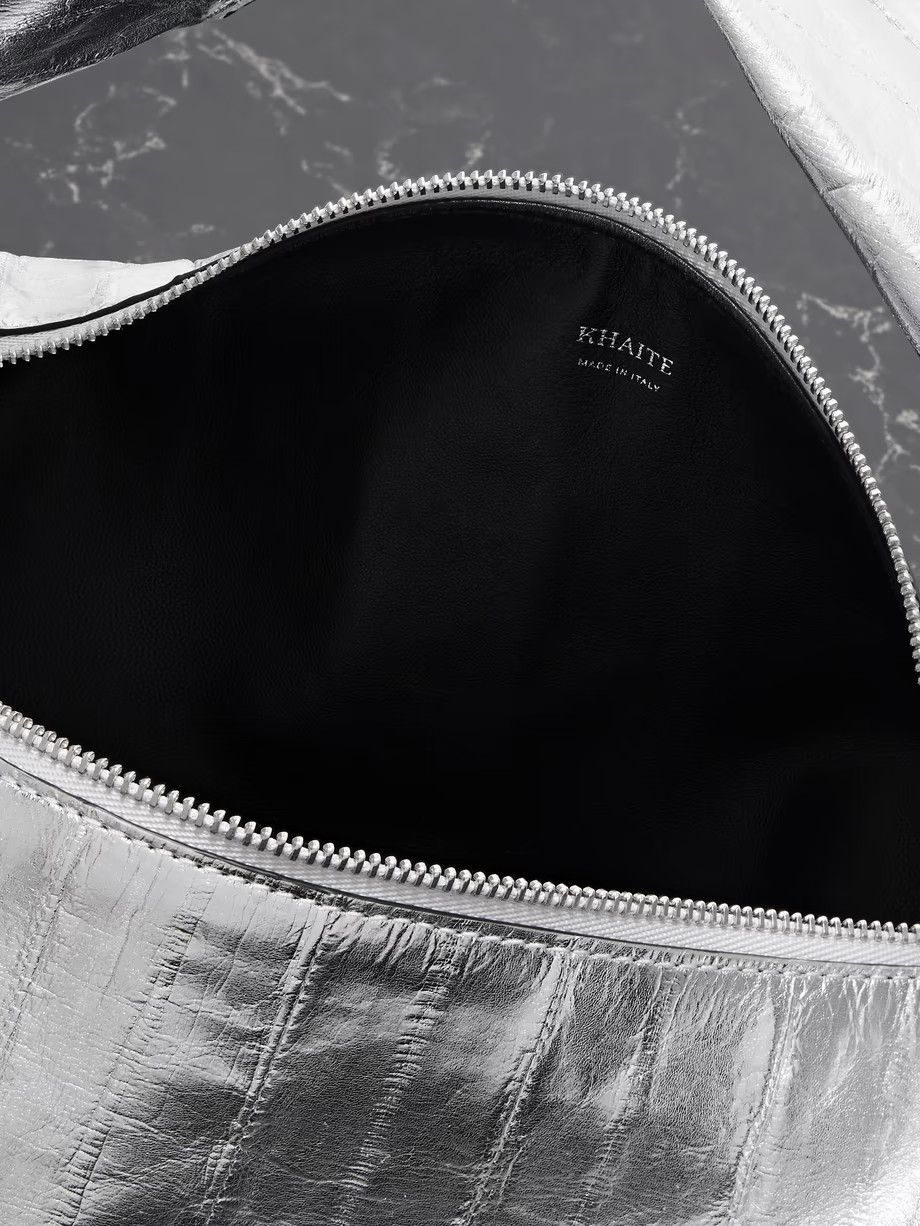 KHAITE o1s22i1n0724 Size: OS / Medium Olivia Hobo Bag in Silver Size ONE SIZE - 5 Thumbnail