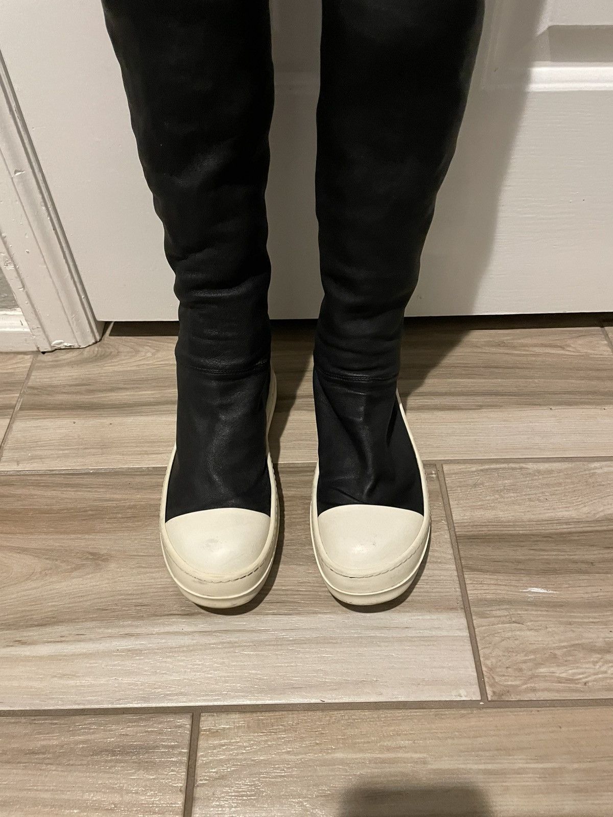 Rick Owens Rick Owens Over The Knee Leather Boots Size US 8 / IT 38 - 4 Thumbnail